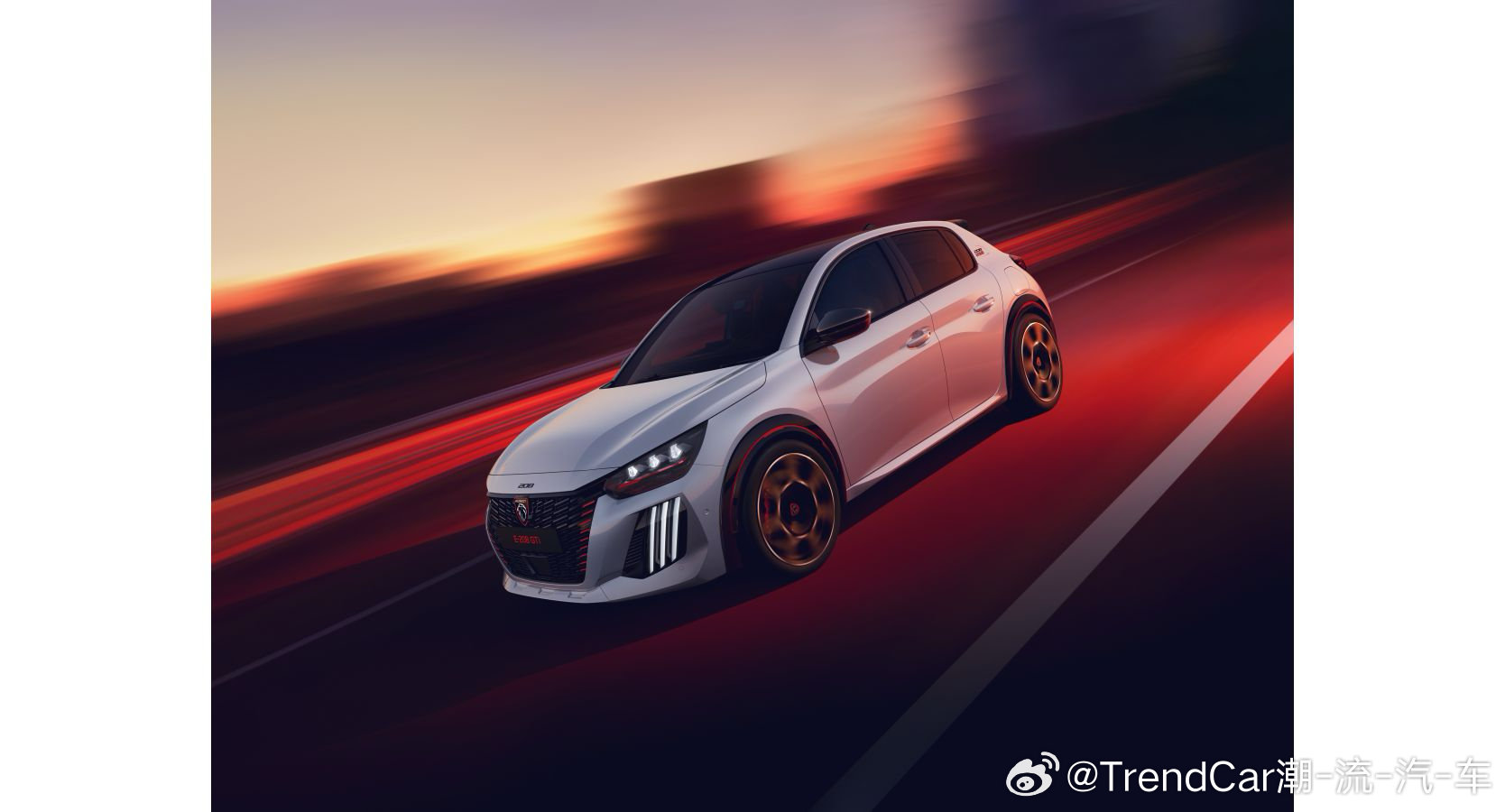 标致在勒芒百年纪念之际正式发布E-208 GTi，这是全球首款纯电动GTi。新车