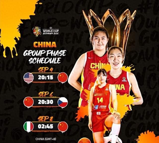 2026女篮世界杯中国女篮赛程官宣！首战美国，凌晨硬仗来了