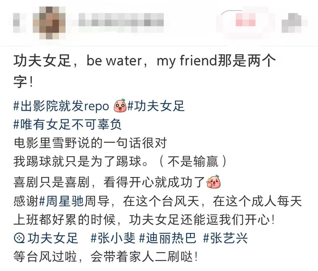 张小斐迪丽热巴的青春也是周星驰功夫女足张小斐擅长捕捉喜剧底层的温情，这份能力离不