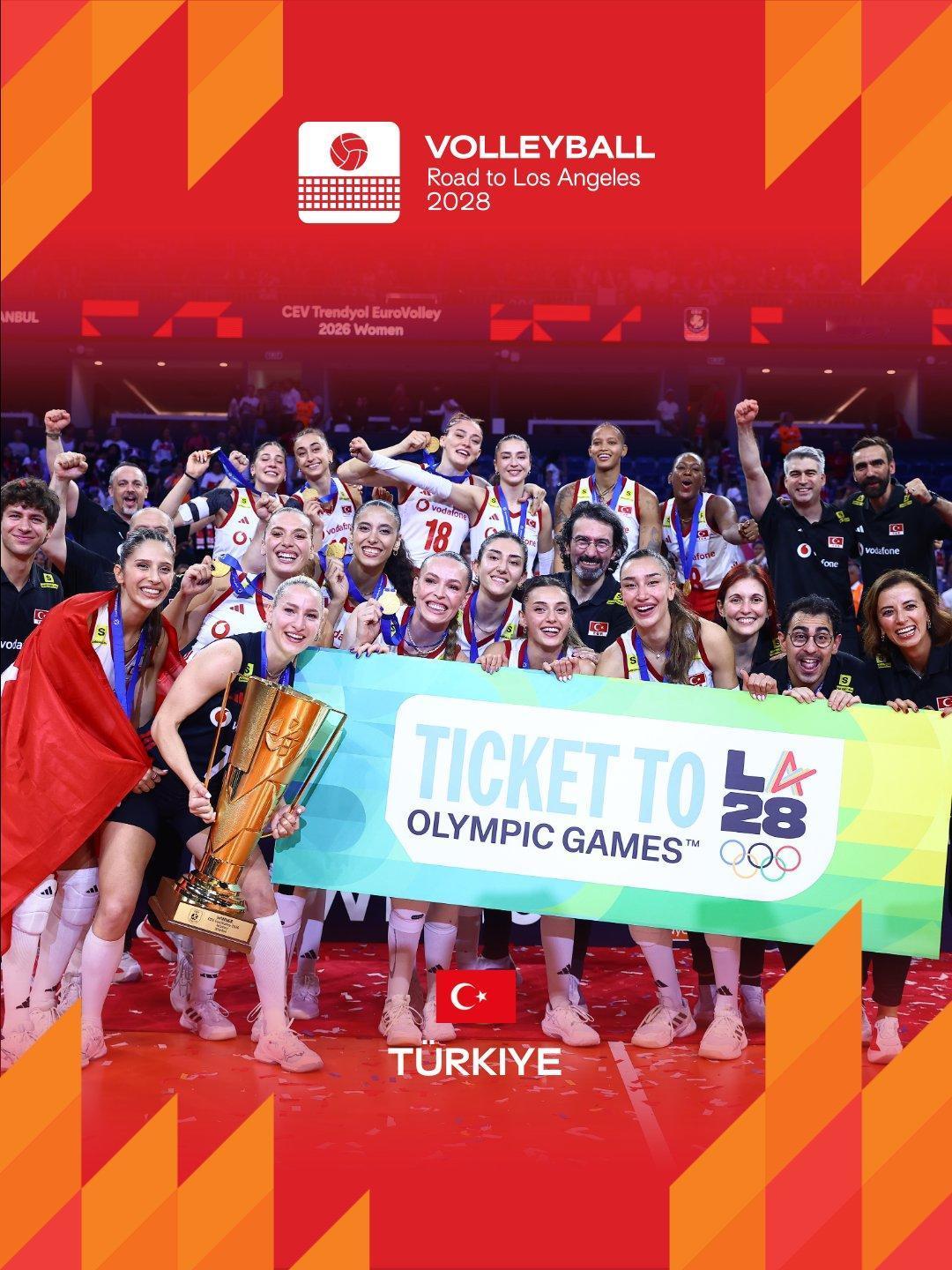 【国际排联恭喜土耳其直通洛杉矶】
CONGRATULATIONS TÜRKIYE