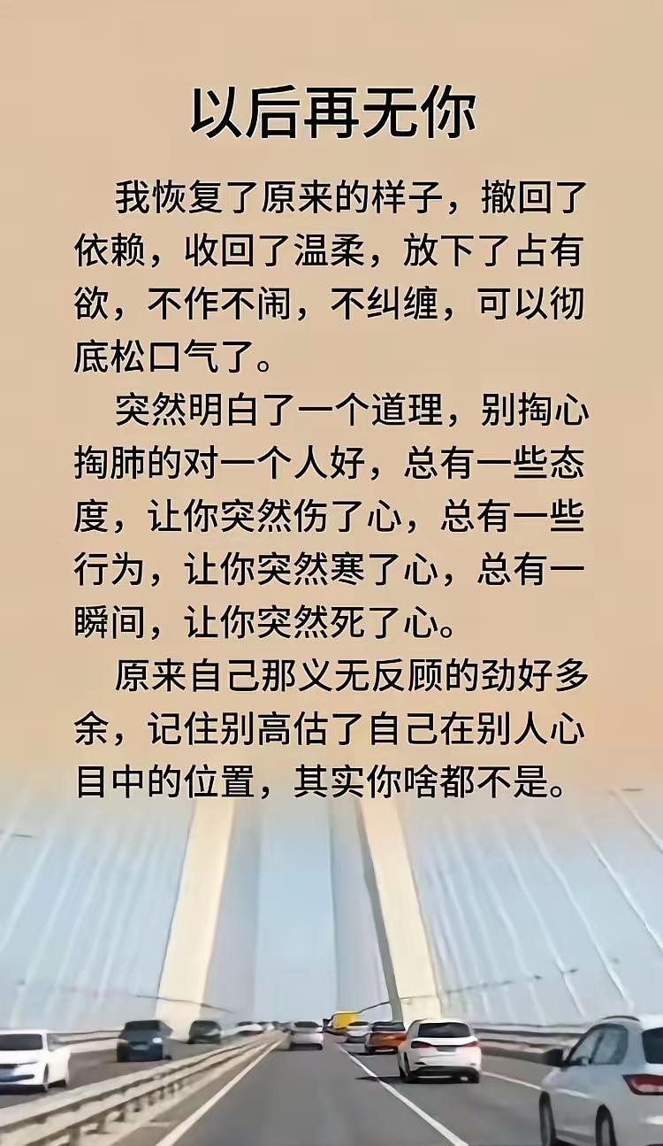 热情被耗尽之后，安静退场才是体面

情感感悟 放下执念
