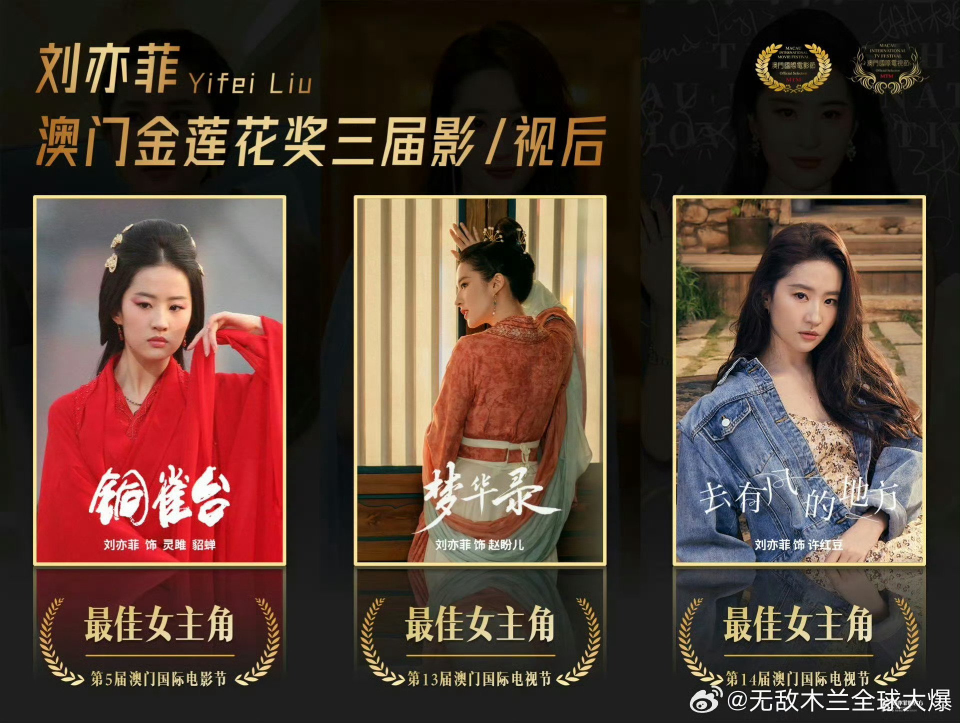 26岁就是影后了！刘亦菲后面视后连庄粉圈喜欢抬没有什么资质个人发起的奖，还是看看