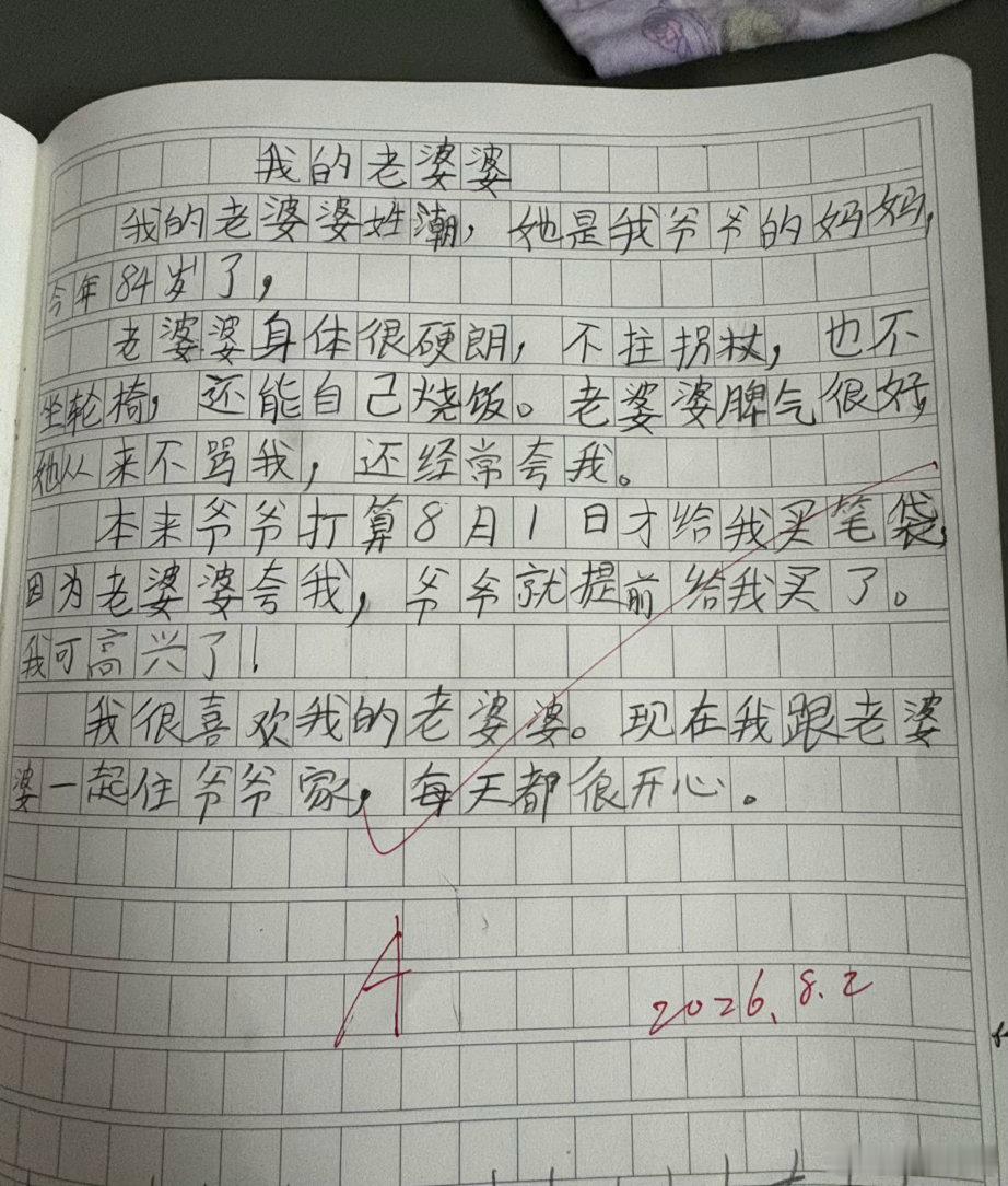 方小丫日记方小丫日记小朋友“方小丫”写的暑假作文《我的老婆婆》。文章核心内容解读