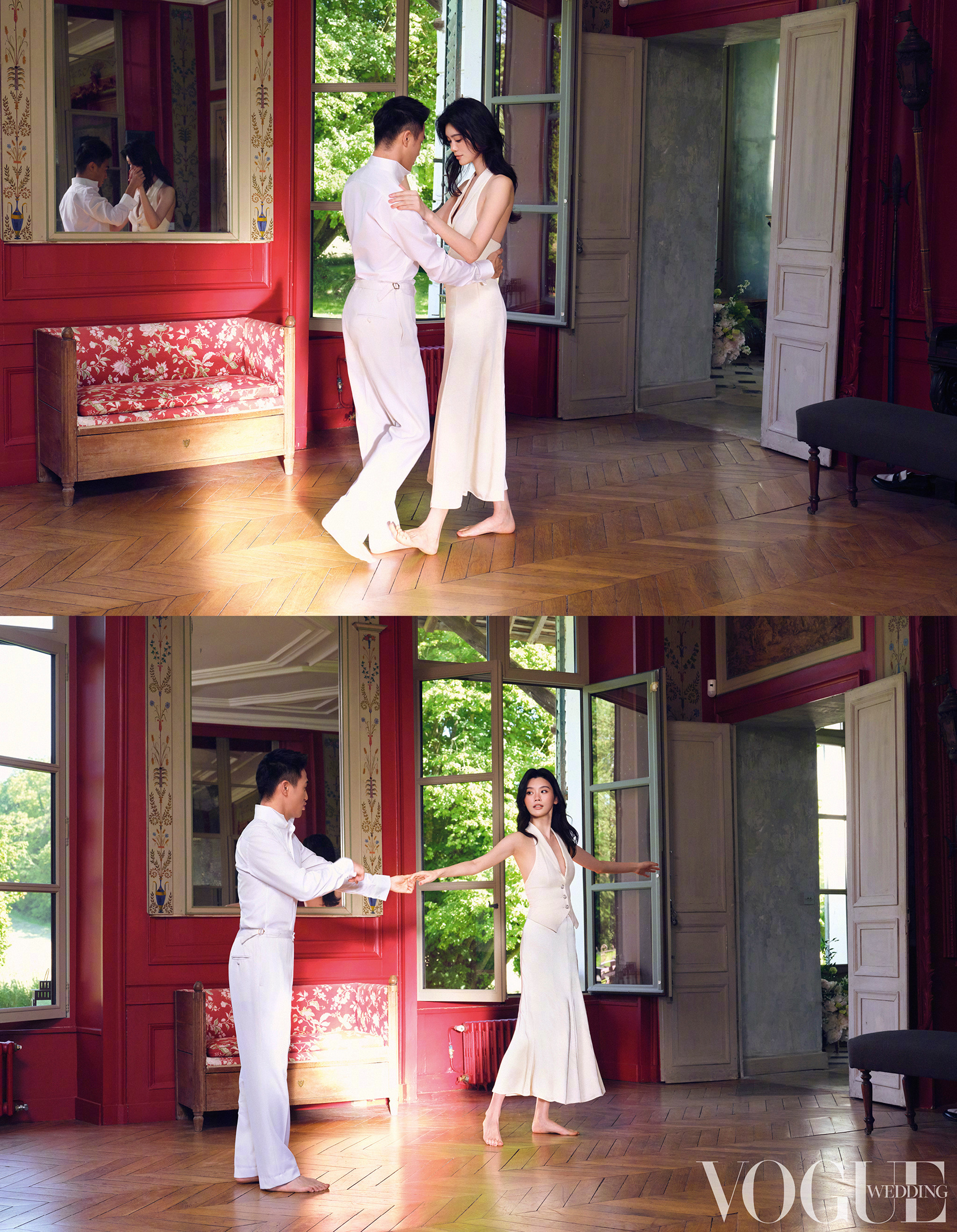 VogueWedding 今天才发出的内页，感觉大家一直调侃男生身高，索性就直接