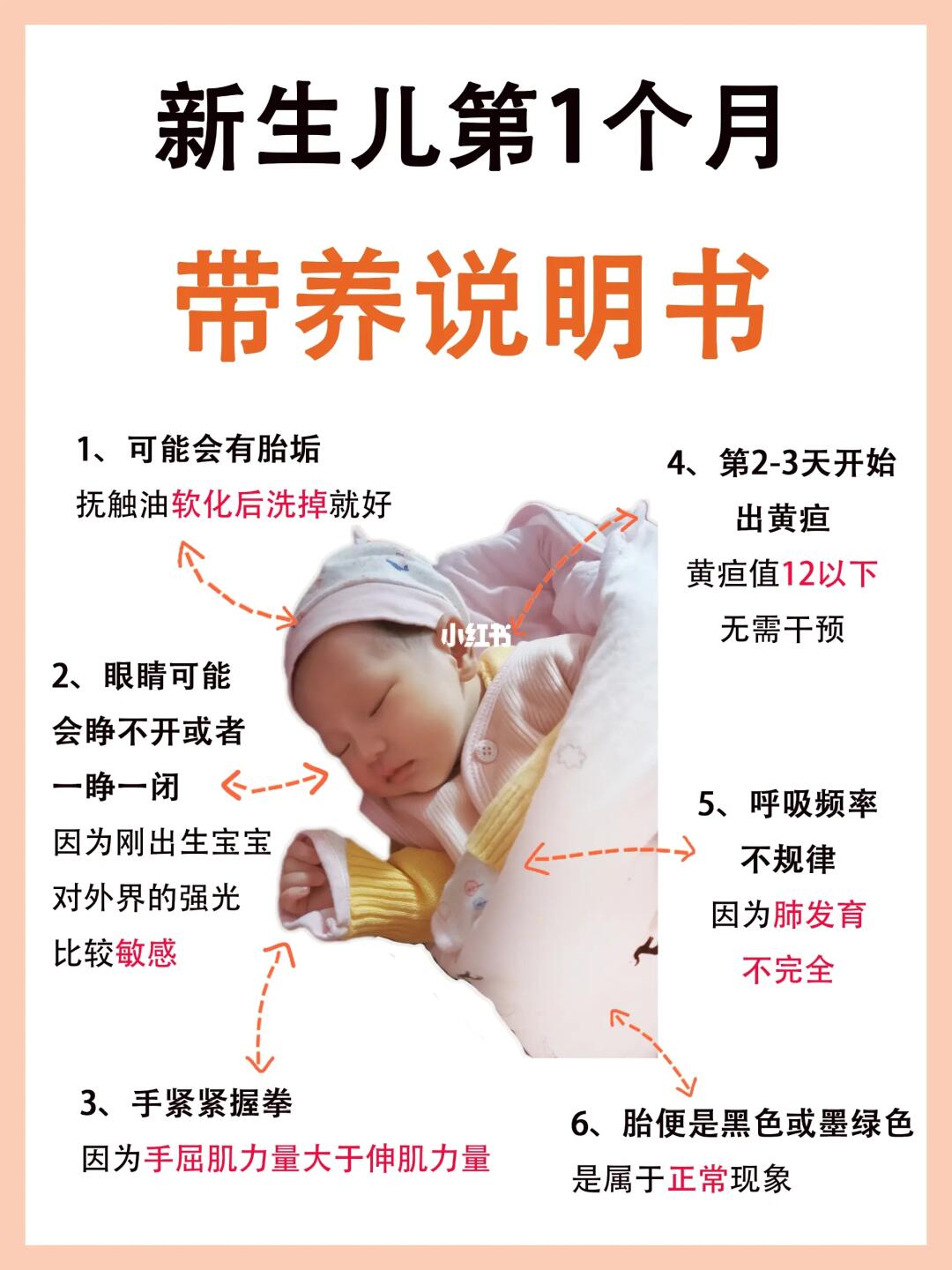 新生儿宝宝第1个月一定要知道的65件事❗️