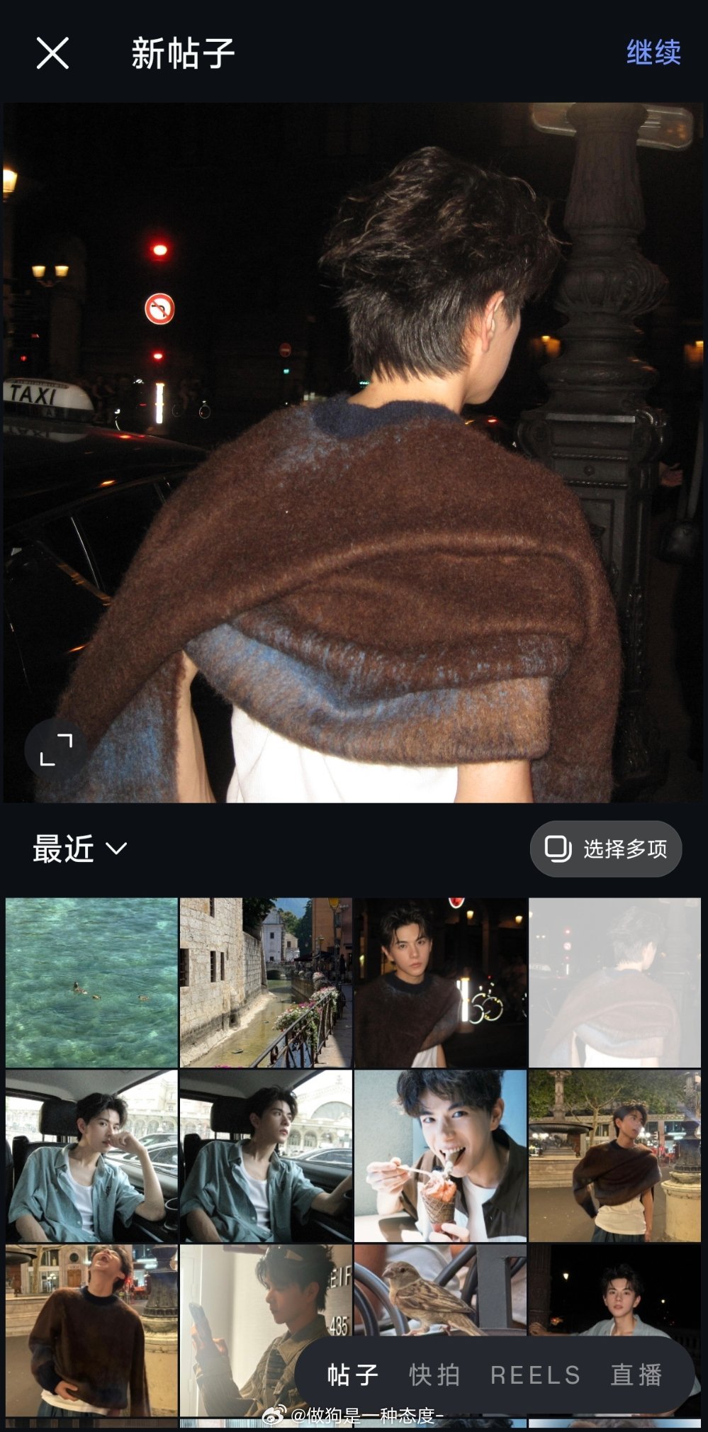骂吕思瞳故意裁掉孙政的收收味 这是IG尺寸问题 发上去就自动是这样 