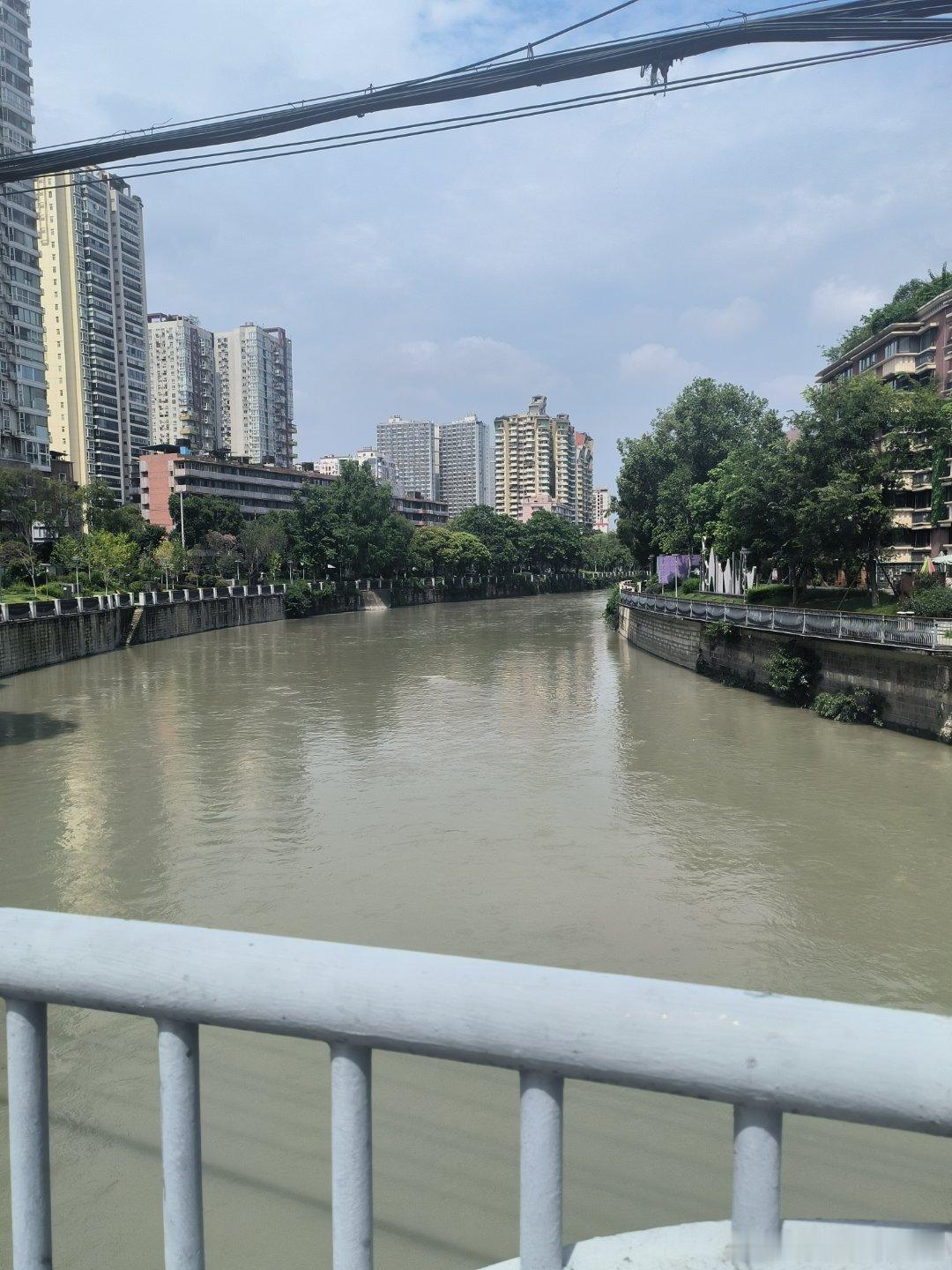 雨过天晴后的府南河好安静，间隙能看见三三两两沿河岸散步的人早上好呀周五快乐日常碎