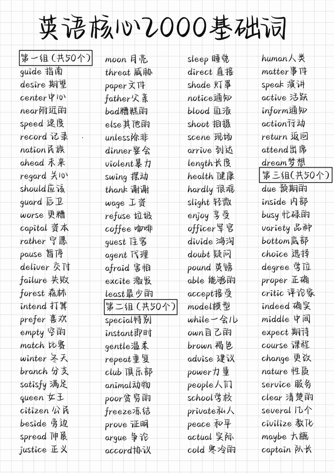 英语核心2000基础词！每天50个，词汇量暴涨！