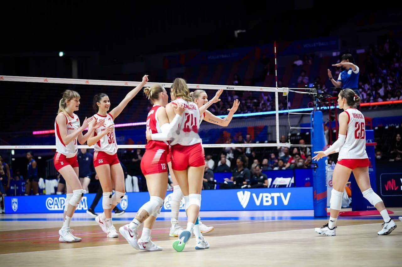 2026年世界女排联赛日本大阪站日本女排vs波兰女排  第一局：20-25大比分