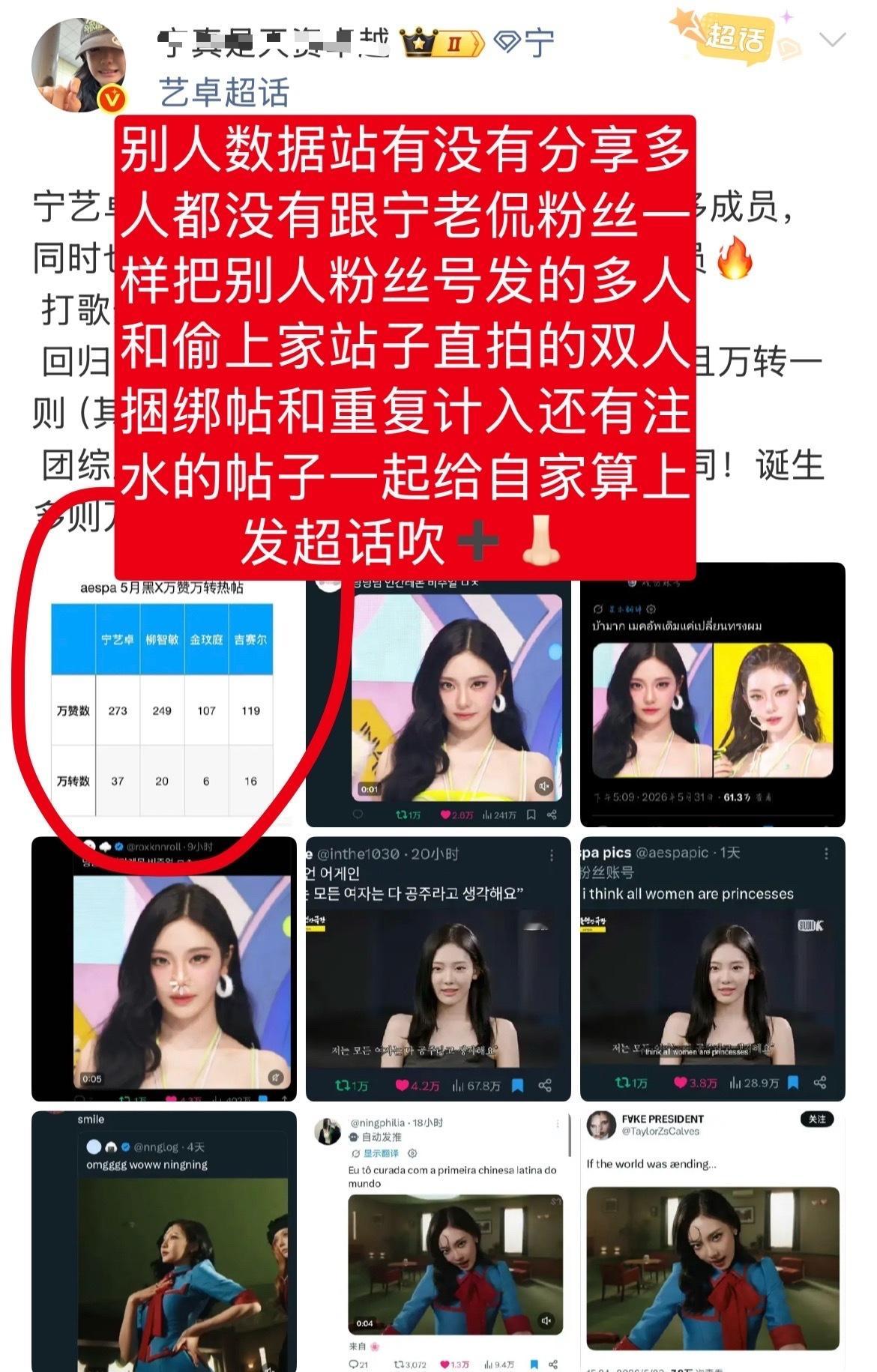 侃妾管别人数据站发不发多人有啥用 侃妾发的几个基本全是柳智敏大粉号yolo分享了