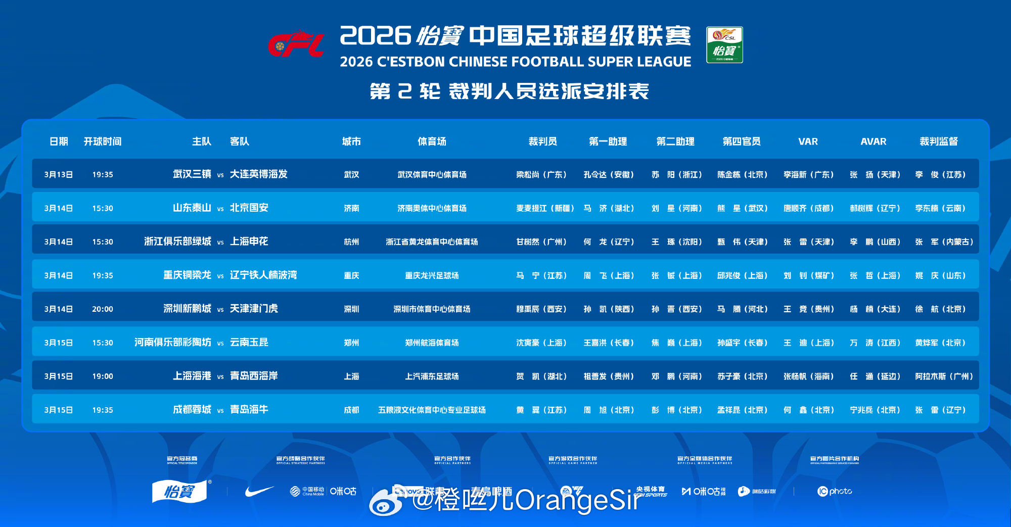 25赛季山东泰山第一回合和北京国安的比赛，主裁判是唐顺齐，VAR是麦麦提江，那场