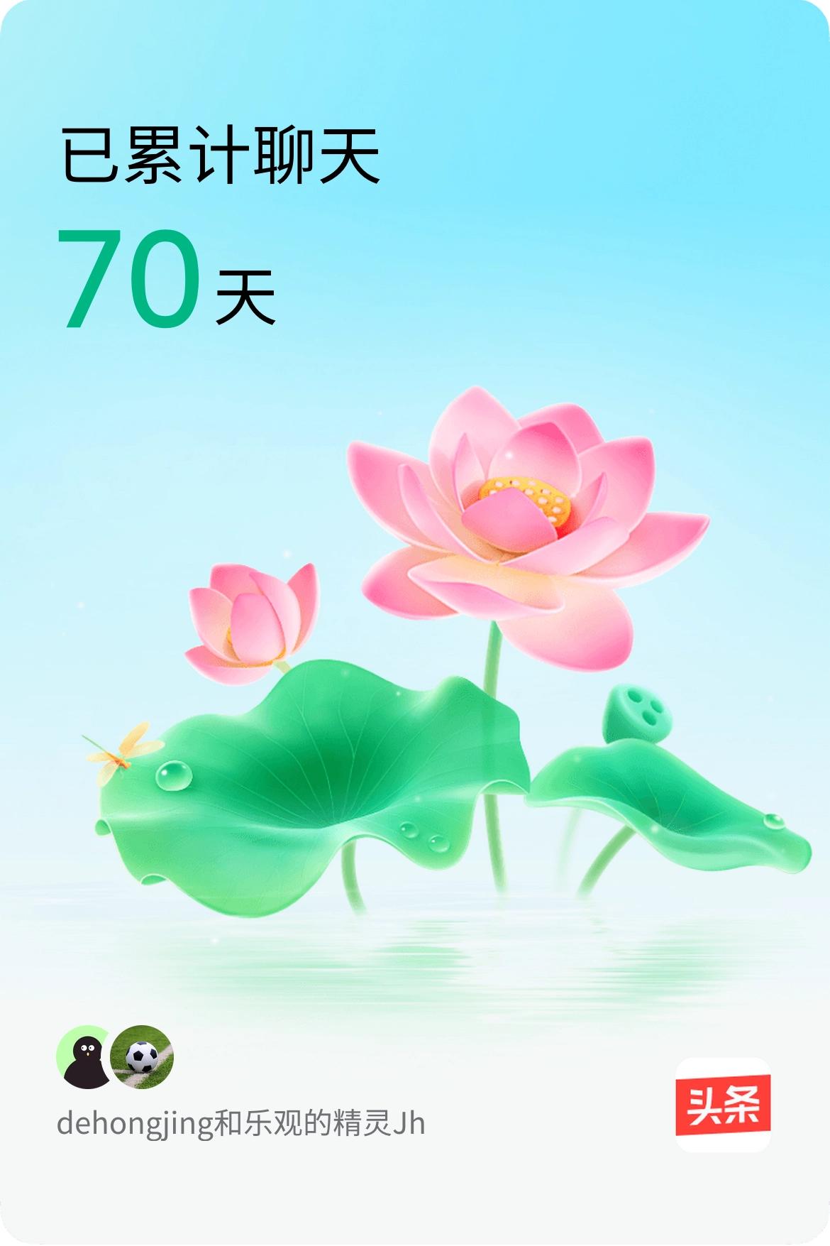 我和@乐观的精灵Jh已经一起养花70天啦，快来一起养花～