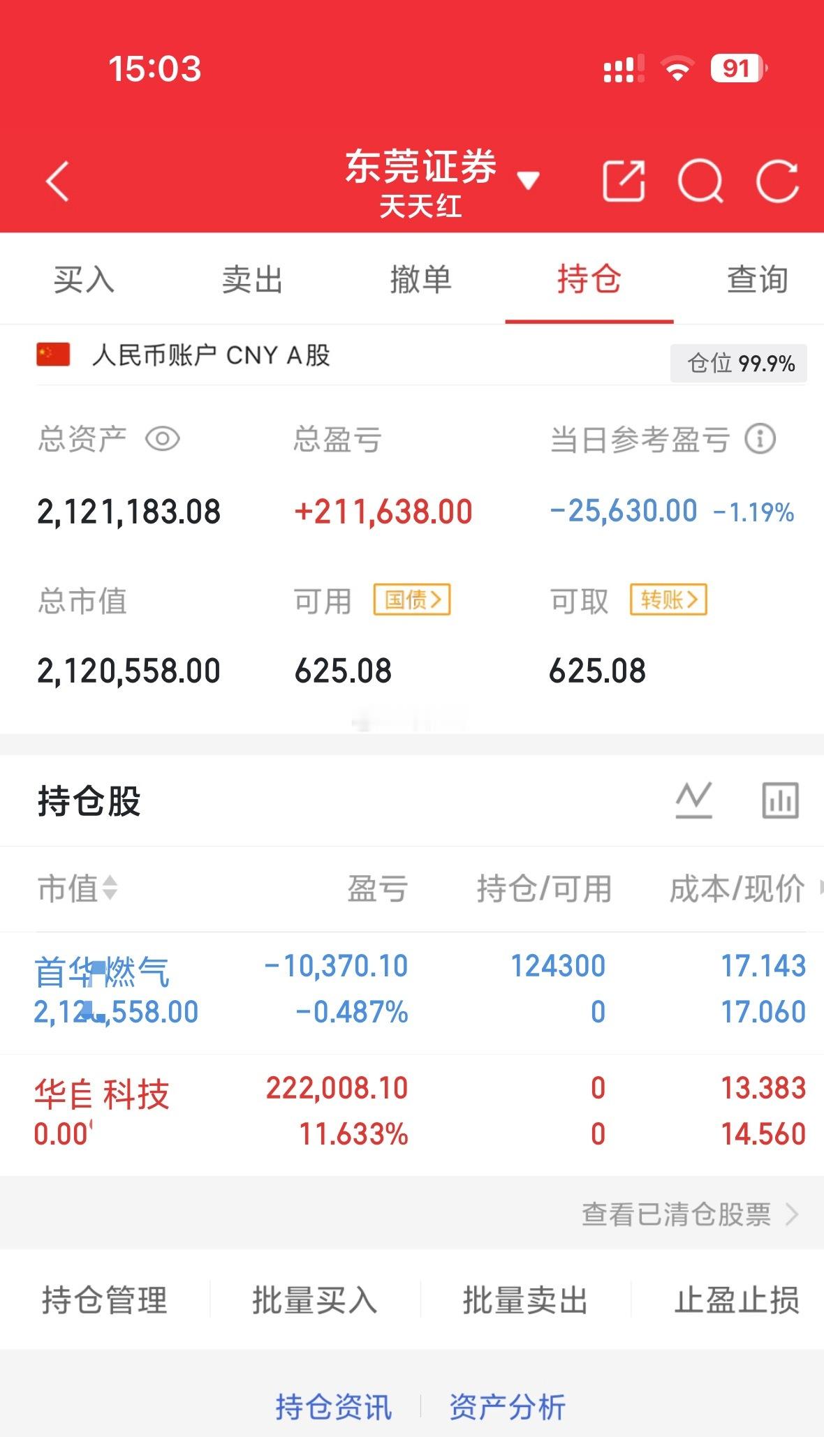 100w本金记录到300w（第180天)今日持仓票：首华rq今日总资产：212w
