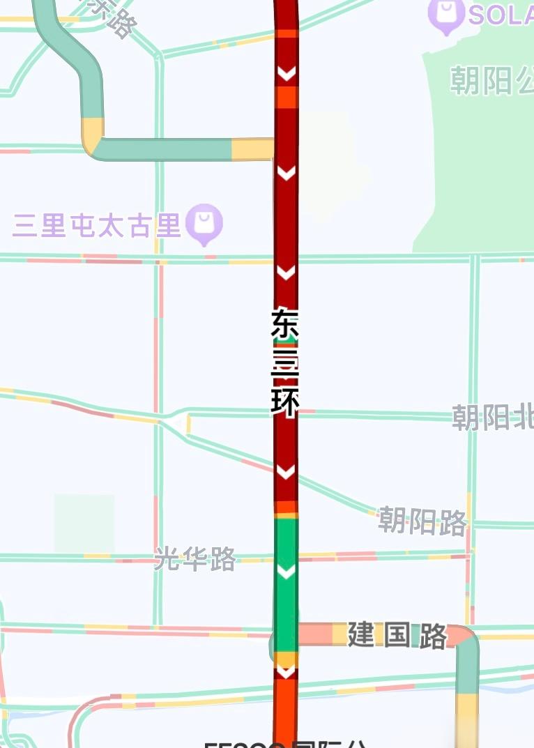 看了看今晚的东三环，嗯，骑车最快#凯文的减肥日记# ​​​