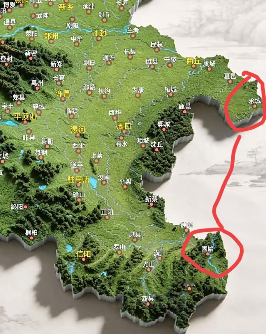 原来永城市和固始县也有很多相似之处，真是太有意思了，从地图上看，永城市属于河南商