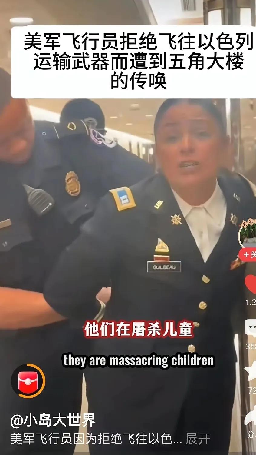 美国飞行员拒绝驾驶飞机前往以色列，被逮捕。  

原因是，以色列恐怖分子正在进行
