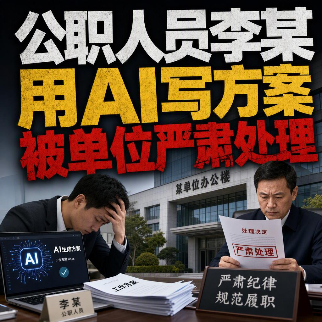 突发！一名公职人员李某，把涉密方案的部分敏感内容输入手机AI写作软件，事发后被单