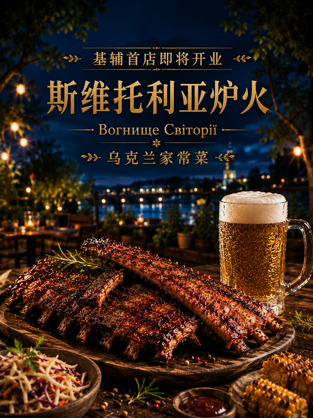 乌克兰本土餐饮连锁品牌Вогнище Світори （斯维托利亚炉火）寻找共建