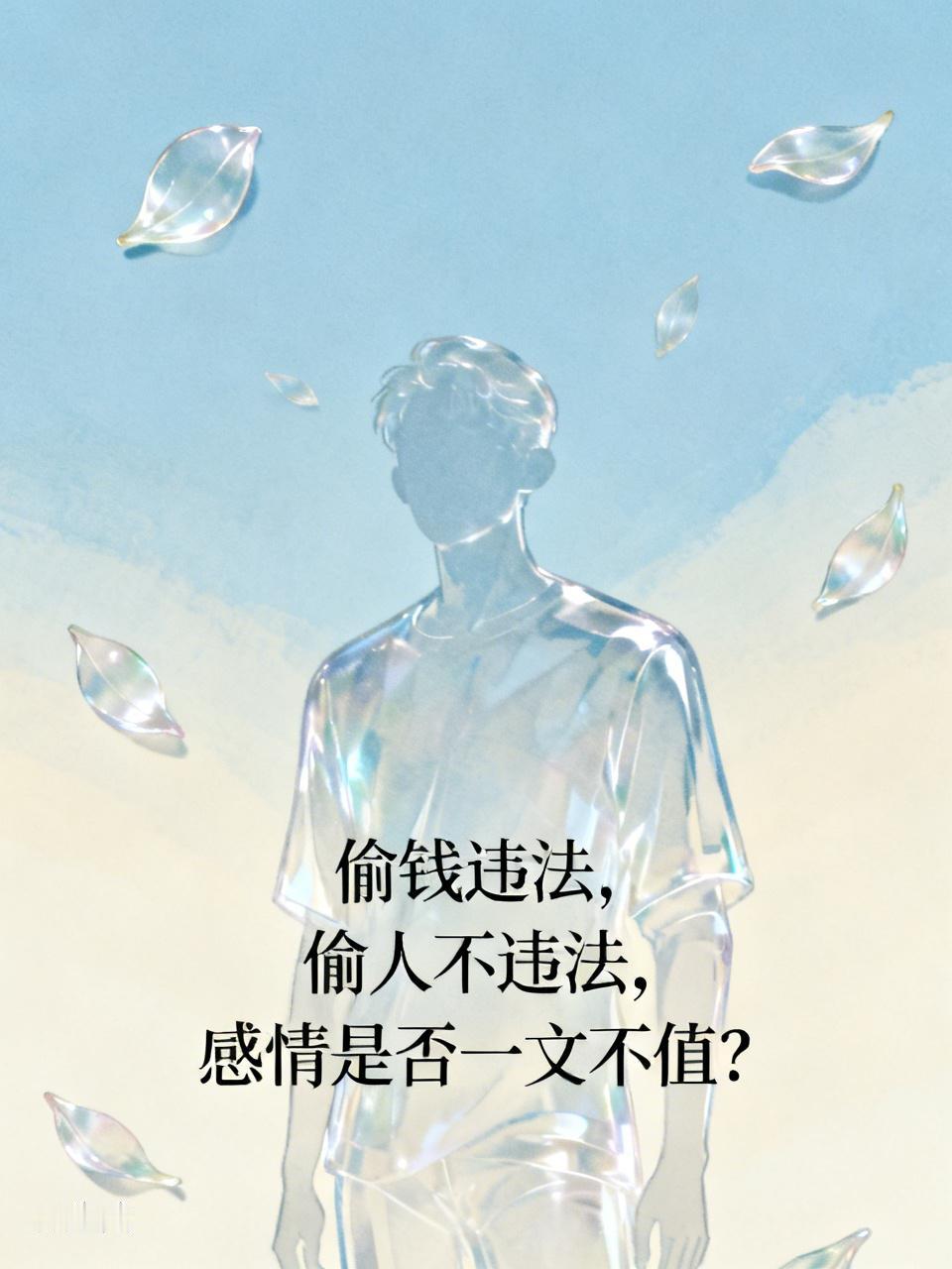 当事人迷茫失落地问我，莫律师，偷钱违法，偷人不违法，是不是说感情一文不值？
我愣