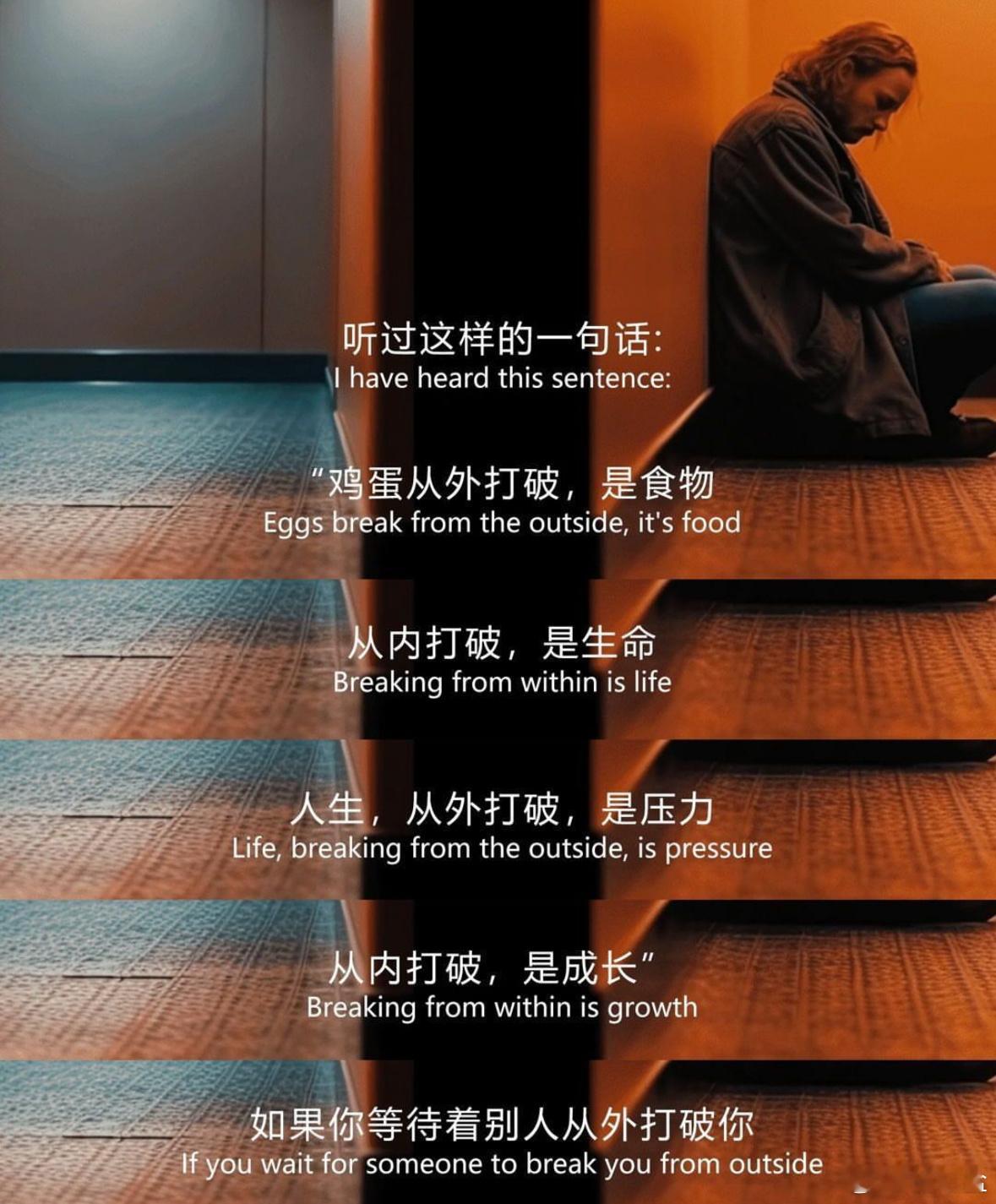 这就是我一直在说的向内向内生长 向内打破 