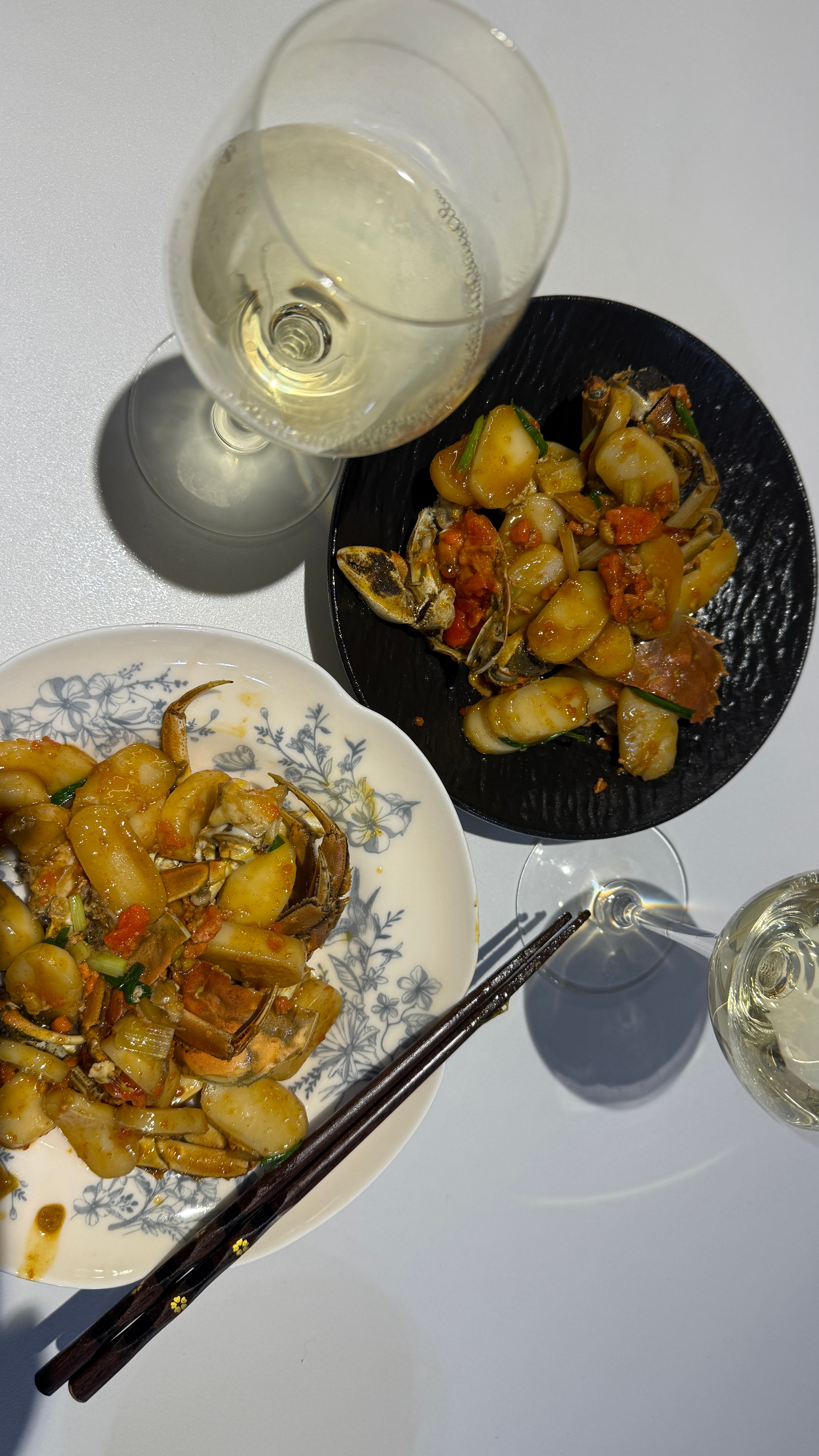 这辣蟹炒年糕的手艺