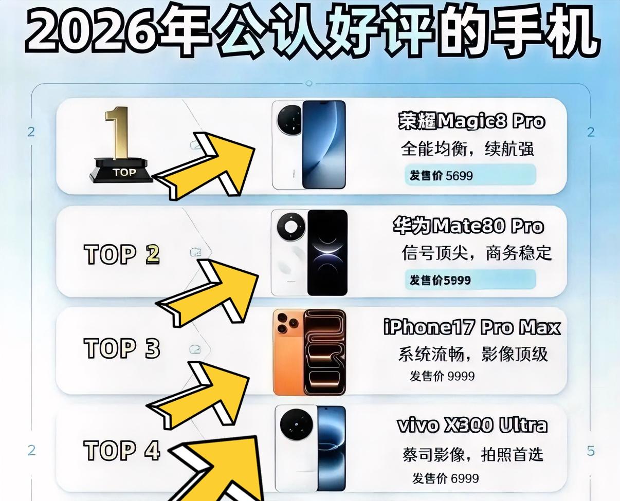 选手机不仅要看配置，还要看用户体验，今年这四款手机都是大家好评的机型，随便选也不
