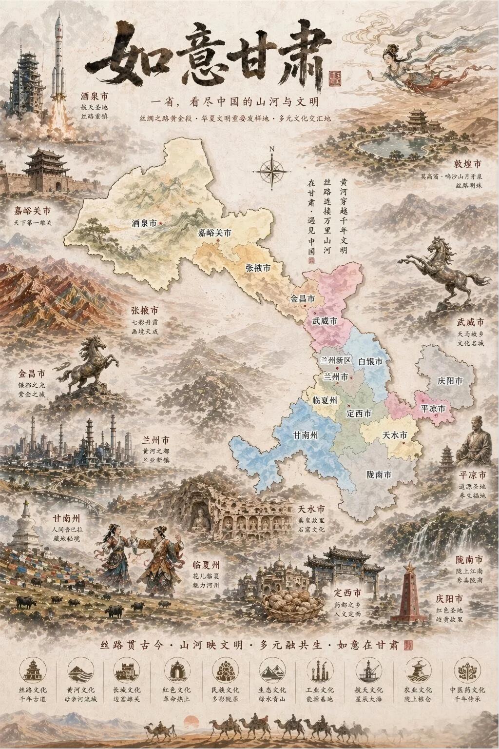 甘青大环线暑期：7 天，把丝路的风、盐湖的镜，读成可触摸的文明史诗
暑期走甘青大