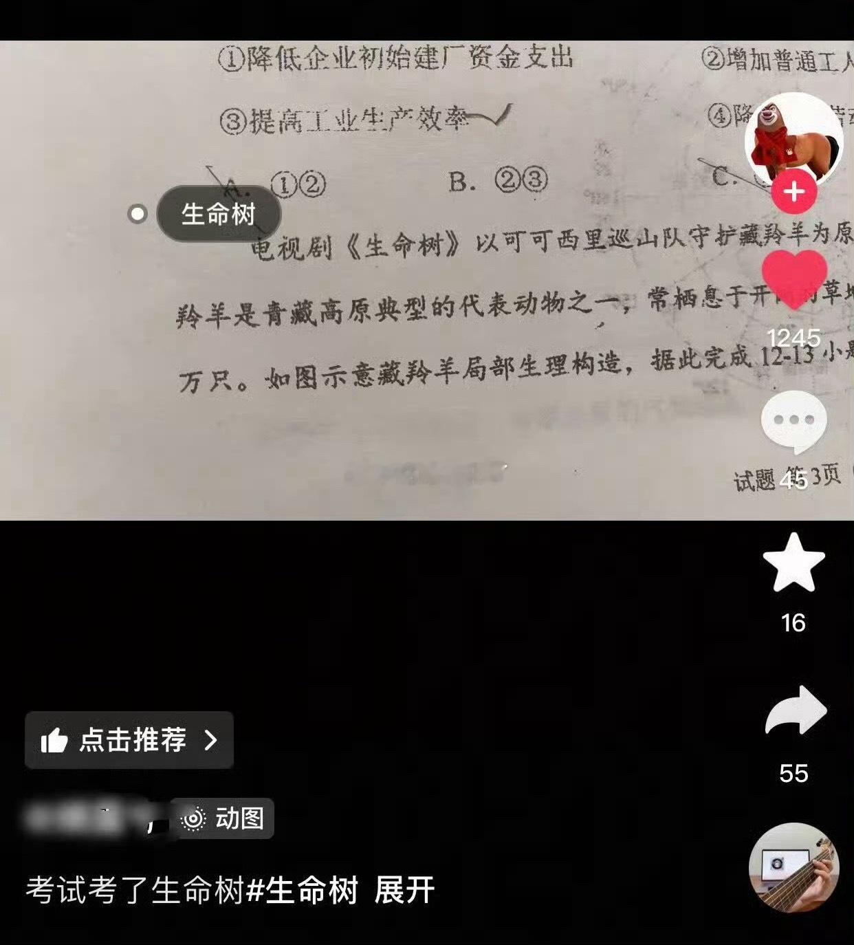 杨紫生命树出现在试卷和选修课上啦，国色芳华也在