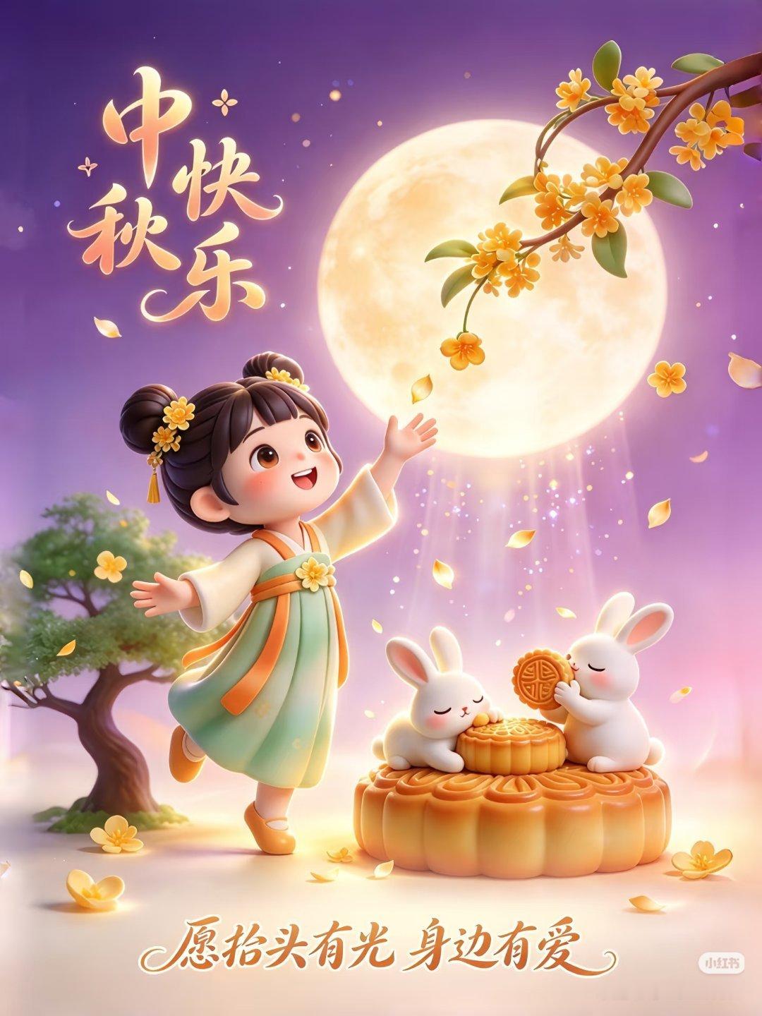 中秋佳节 共赏明月又是一年中秋佳节，晚风徐徐，明月高悬。月光不分远近，把思念送到