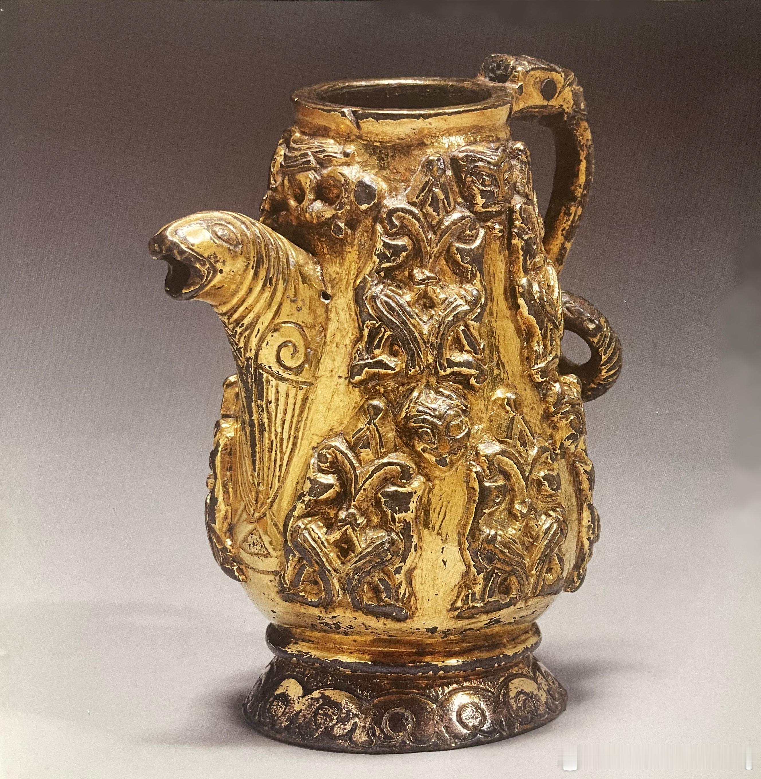 中世纪早期艺术  Early Medieval Art  调味瓶一个表面被动物图