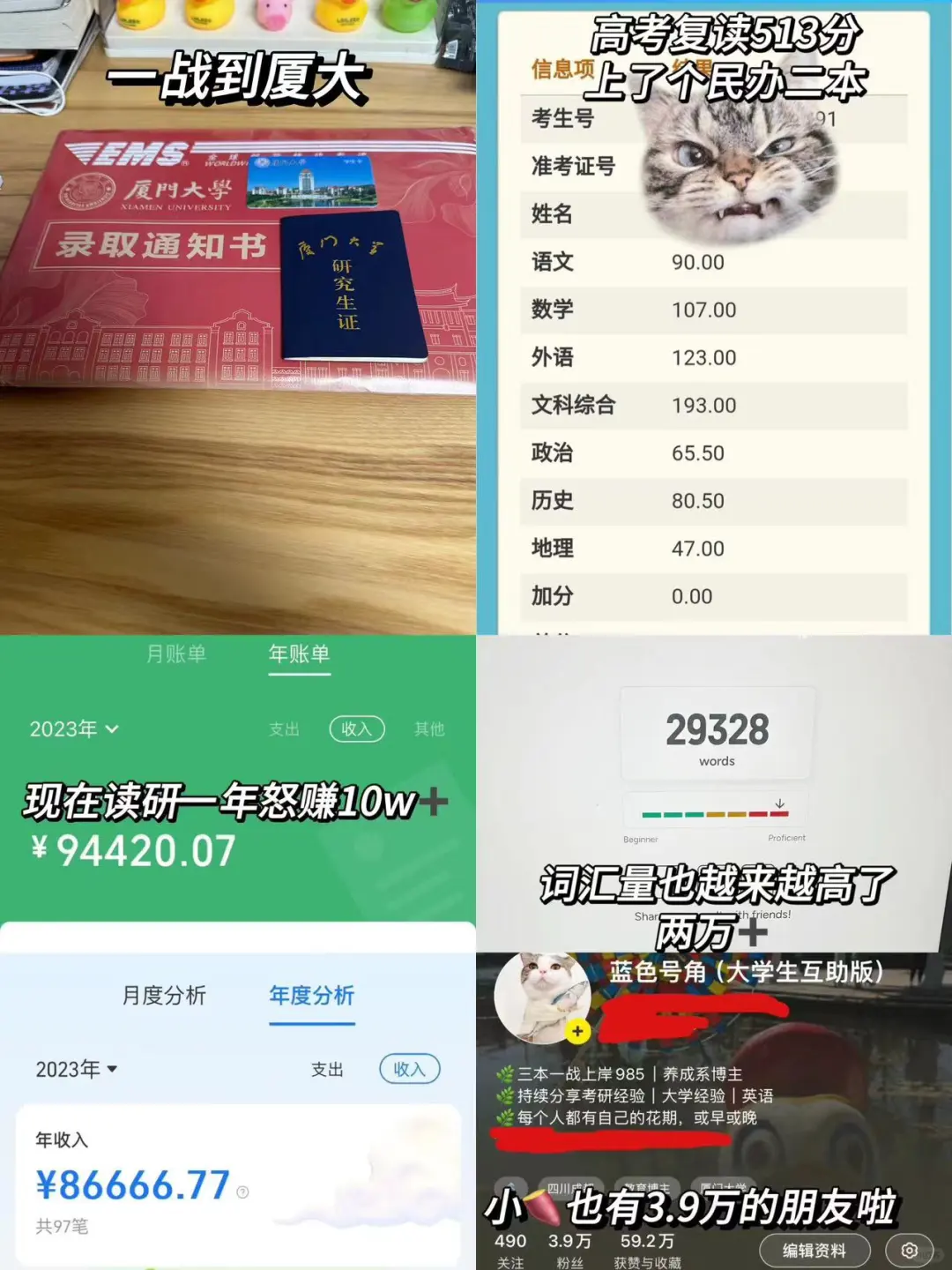 从学渣到厦大研究生，我爱我缓慢向上的勇气
