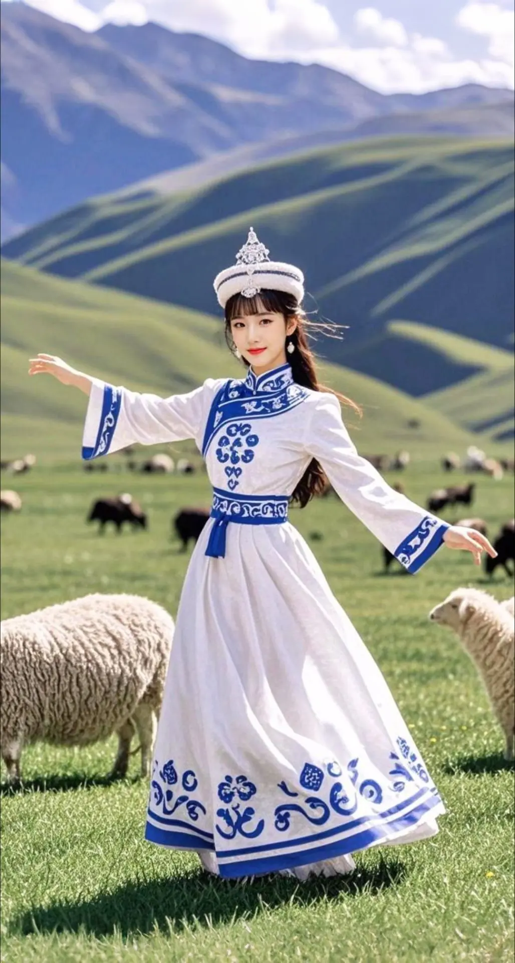 AI扩图 AI草原风情写真