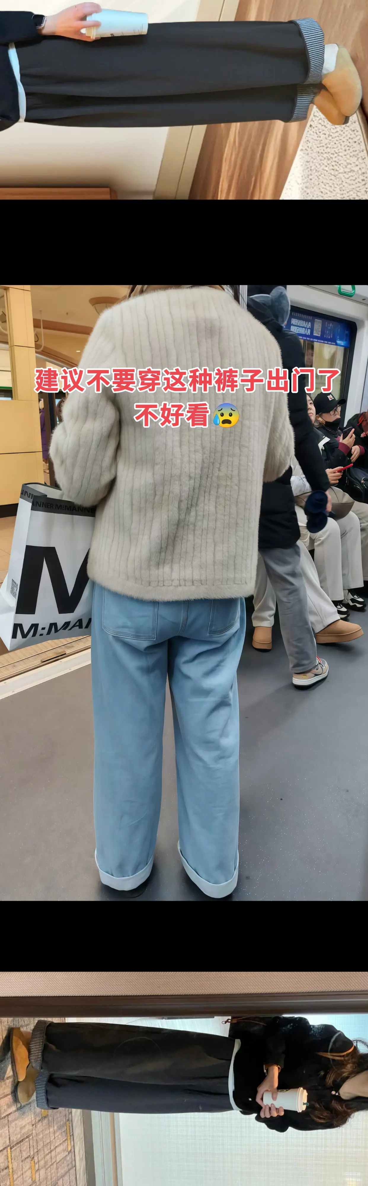 姐妹们~都去穿这款复古灰色显瘦休闲裤，垂感真的巨好,不管坐多久站起来还...
