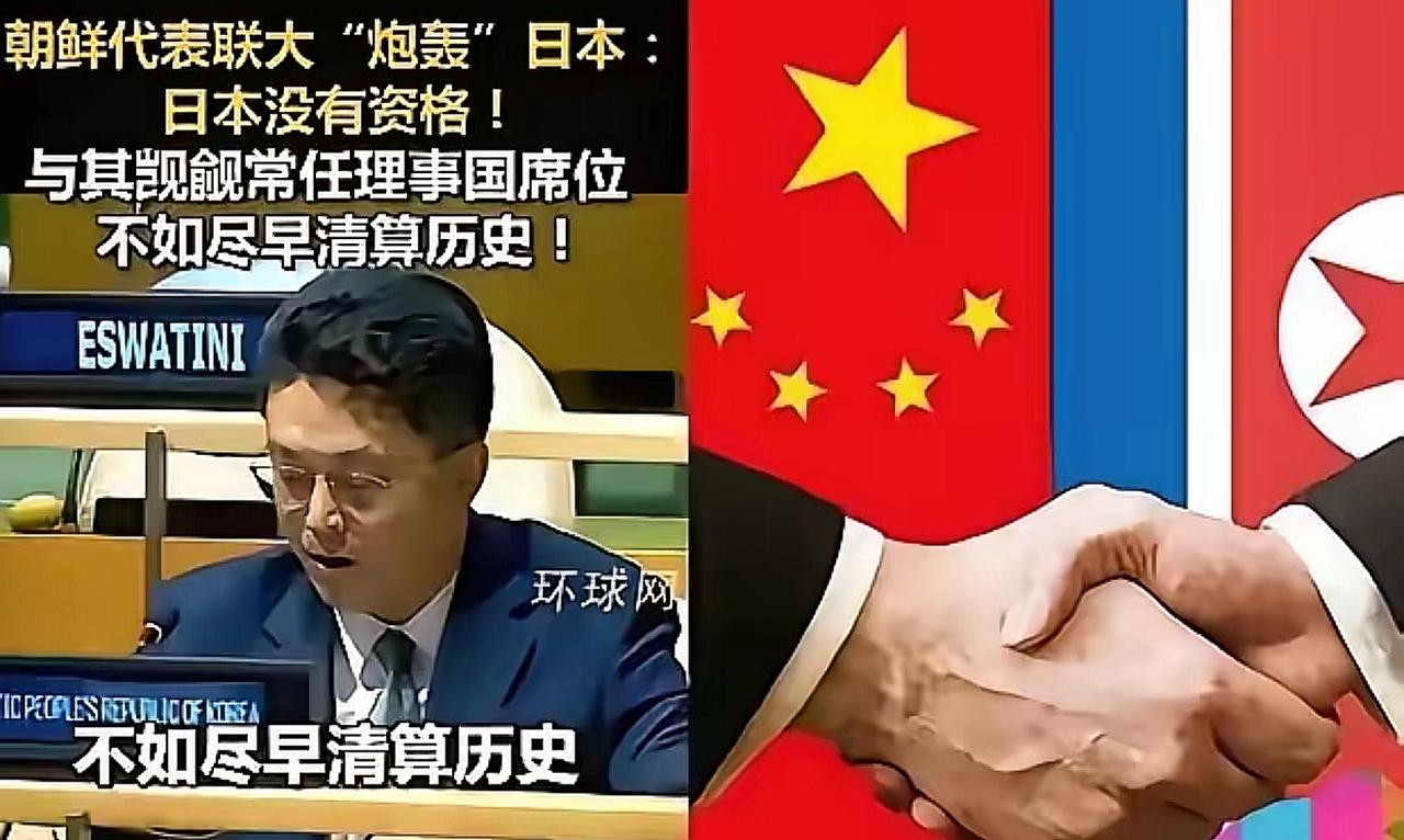 在联合国大会上，日本代表讲了半天自己想当安理会常任理事国的事，正说着呢，朝鲜代表