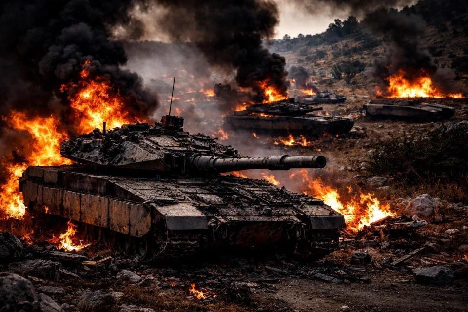 [呲牙]一天被摧毁21辆梅卡瓦坦克！以军遭受40年来最惨重损失，濒临崩溃！！！