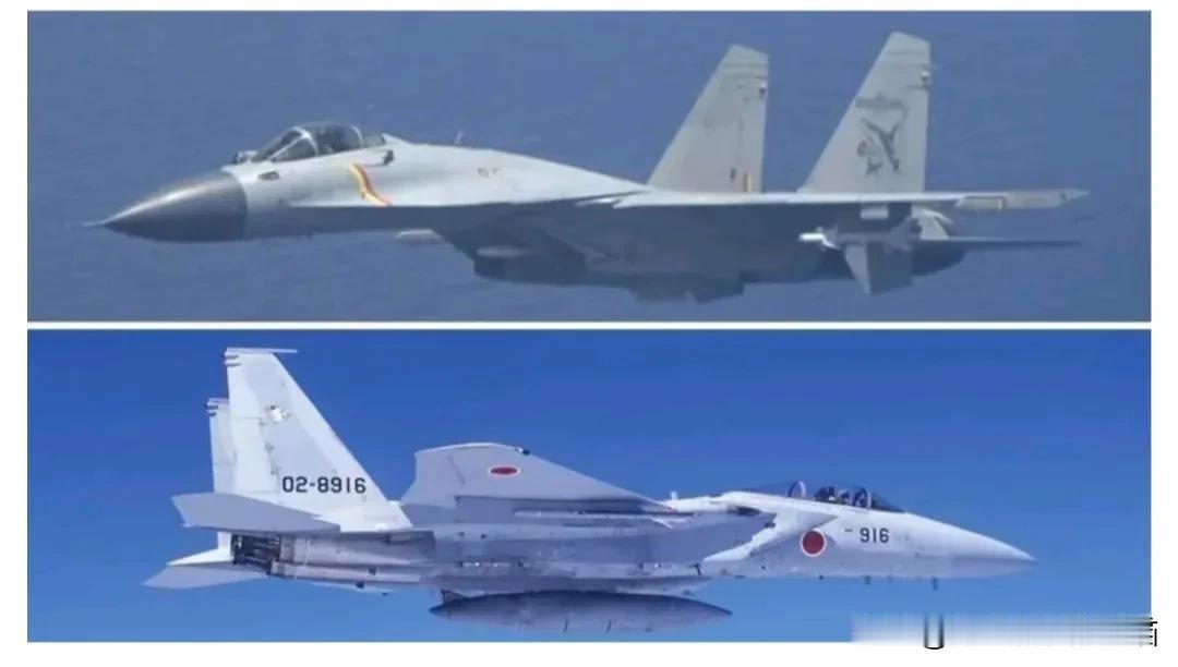 歼15那战斗力，群殴单挑都超神。2022年5月，辽宁舰编队远海任务时，遭美国“林