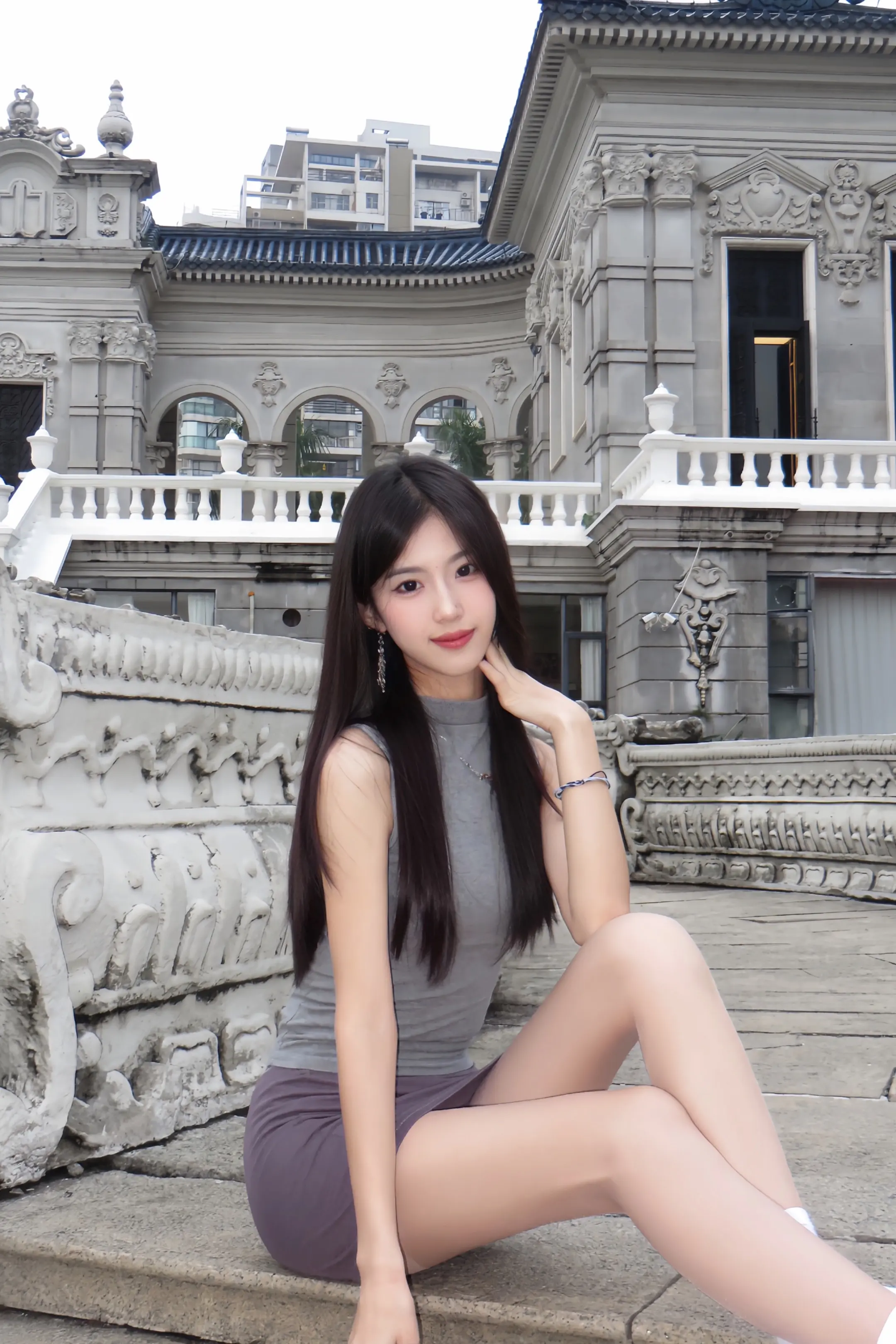 拍照从不批腿