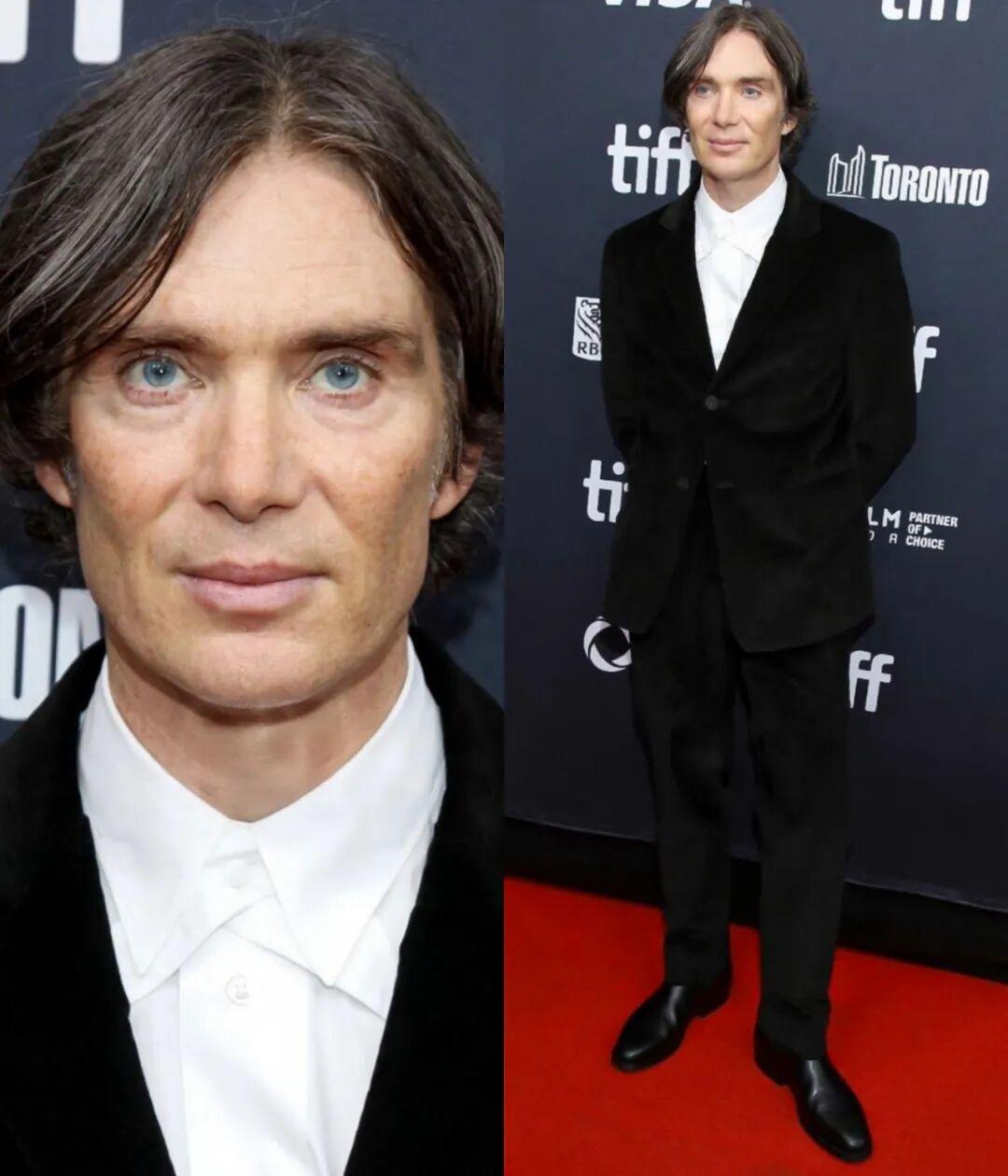 49岁的奥斯卡影帝 Cillian Murphy 最近出席多伦多电影节脸都变了，