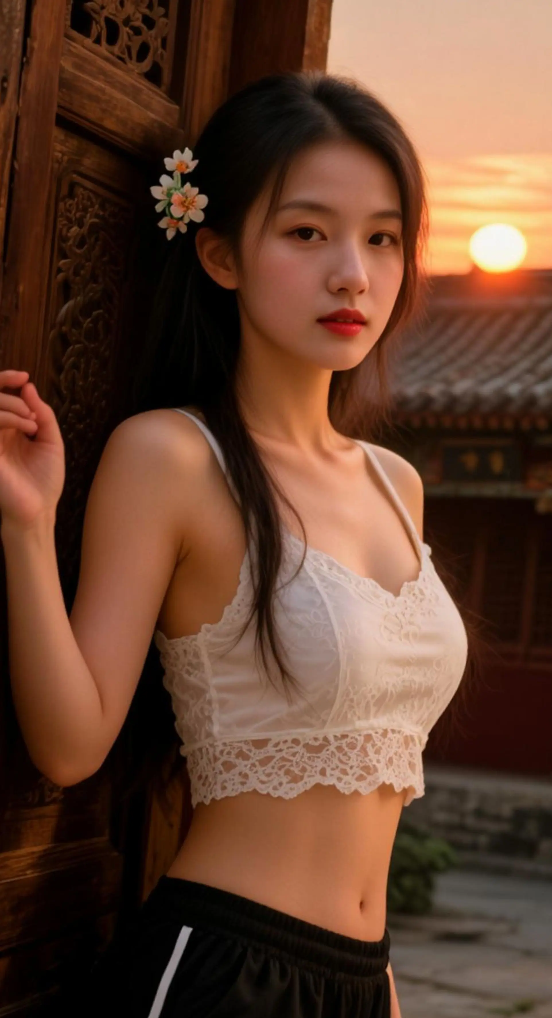 AI夕照美人图 ai创作