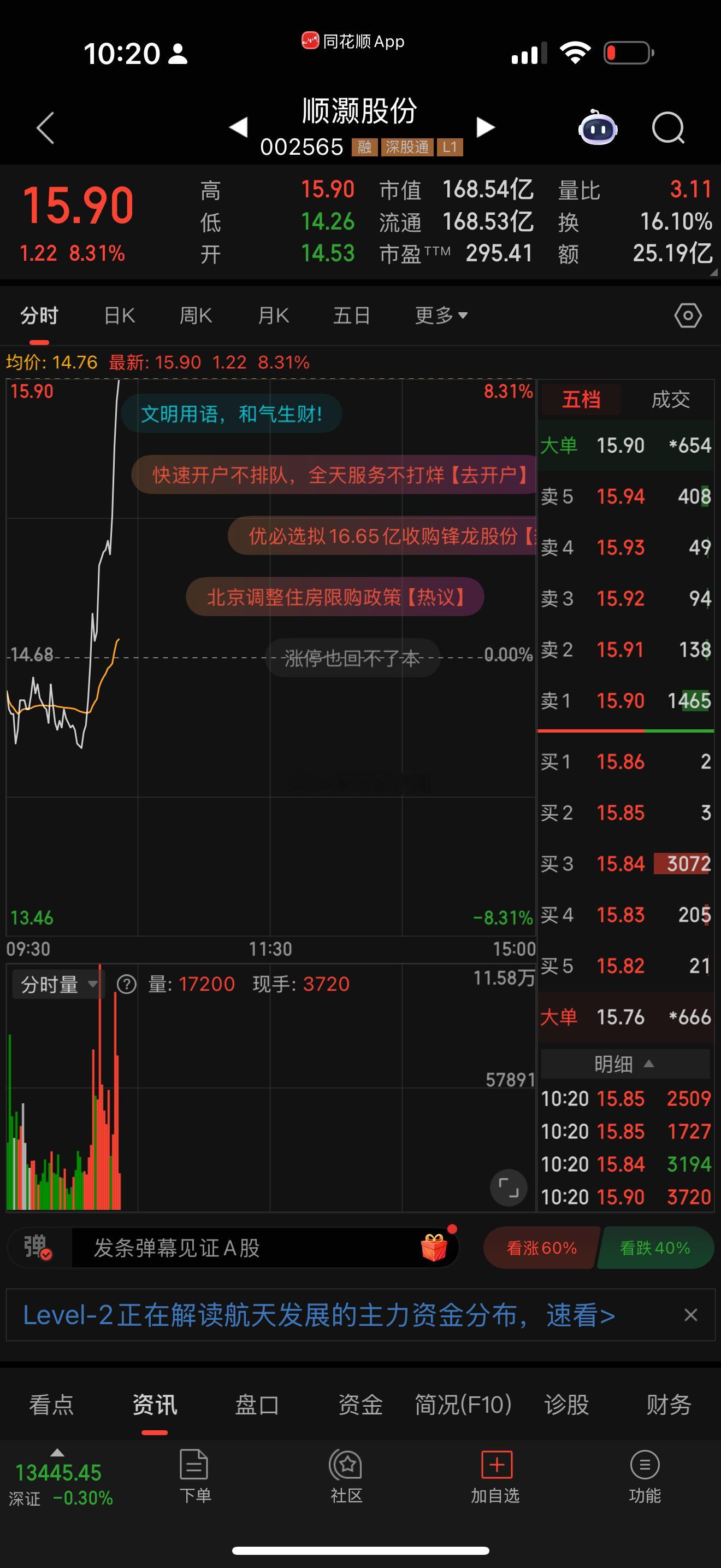 顺灏股份穿云箭！ 