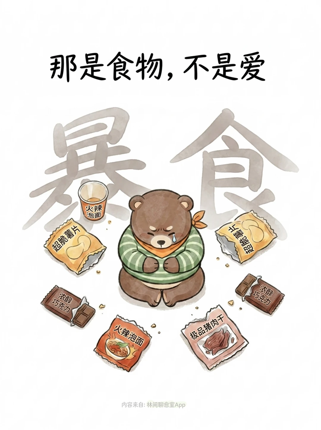 习惯性吃撑，本质是情绪失控了。