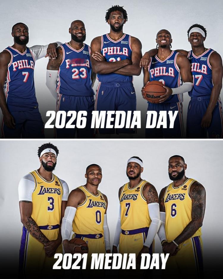 5年两次媒体日！詹姆斯从湖人到76人，这次冲击生涯第5冠
看NBA上咪咕视频，E