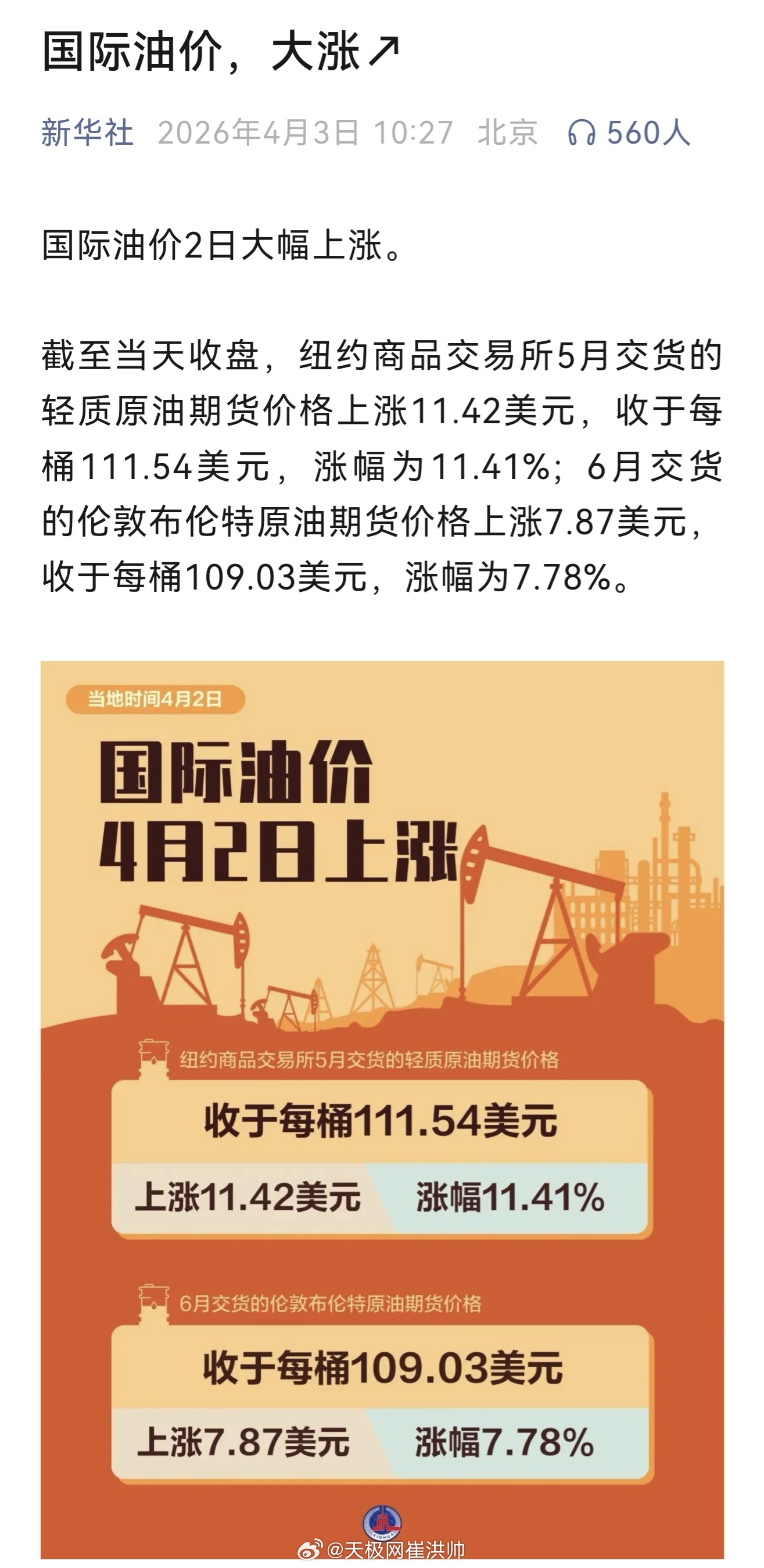 先给个信号📶，国内油价会不会又要涨？ 