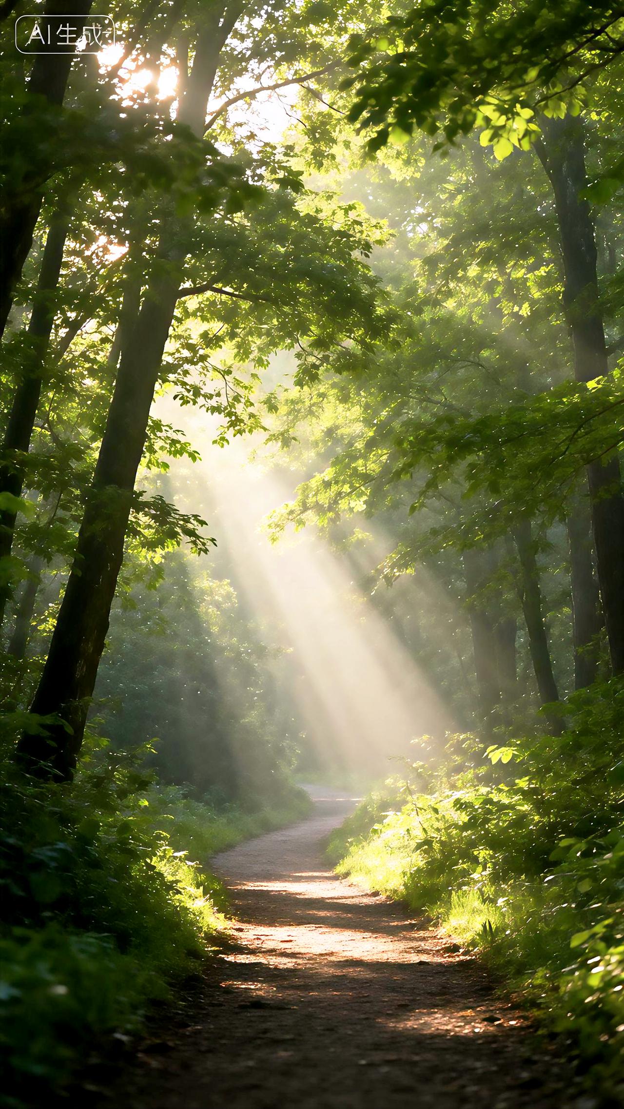 分享今日的人生感悟晨光轻抚林间，露珠闪烁希望。每一片叶子都沐浴着新生的温暖，让心