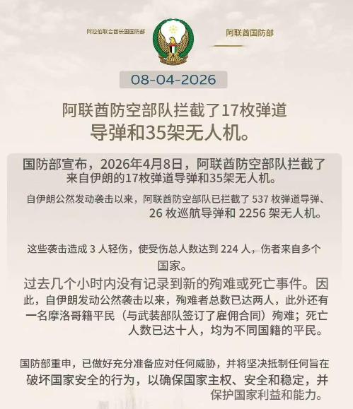 美伊停火几小时就动手！阿联酋空袭伊朗想拖美国下水，17枚导弹+35架无人机反扑后