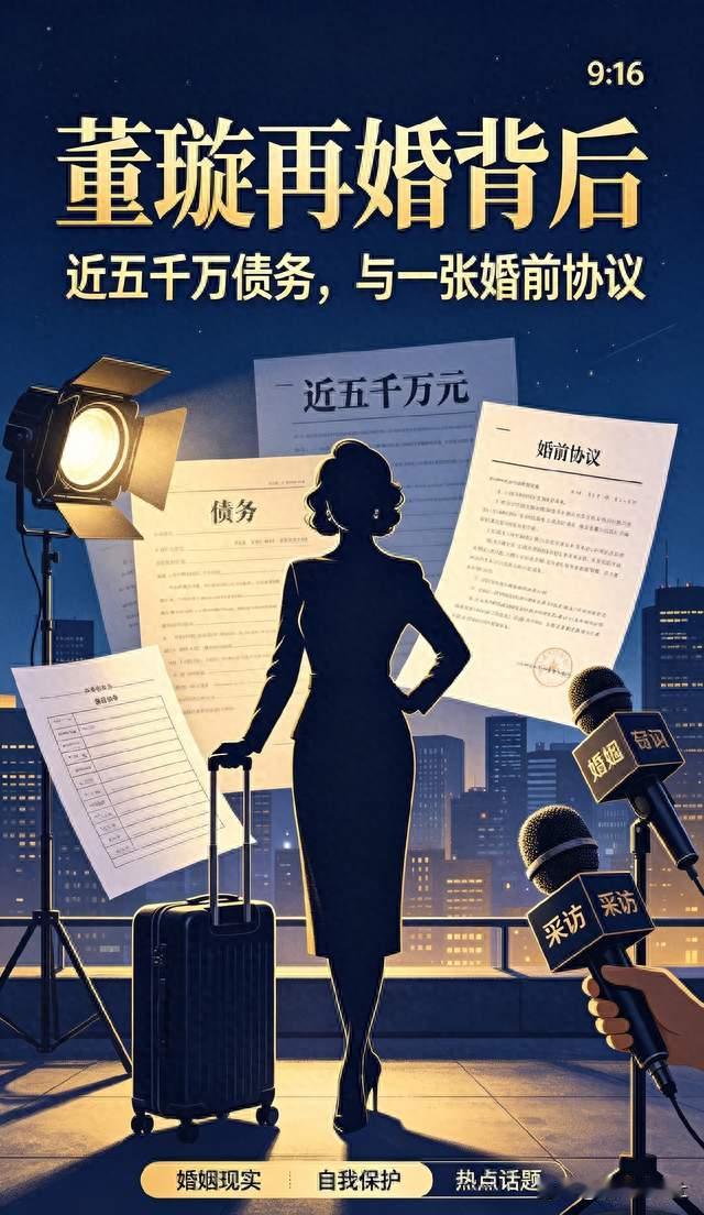 背负近五千万债务，董璇再婚藏现实考量