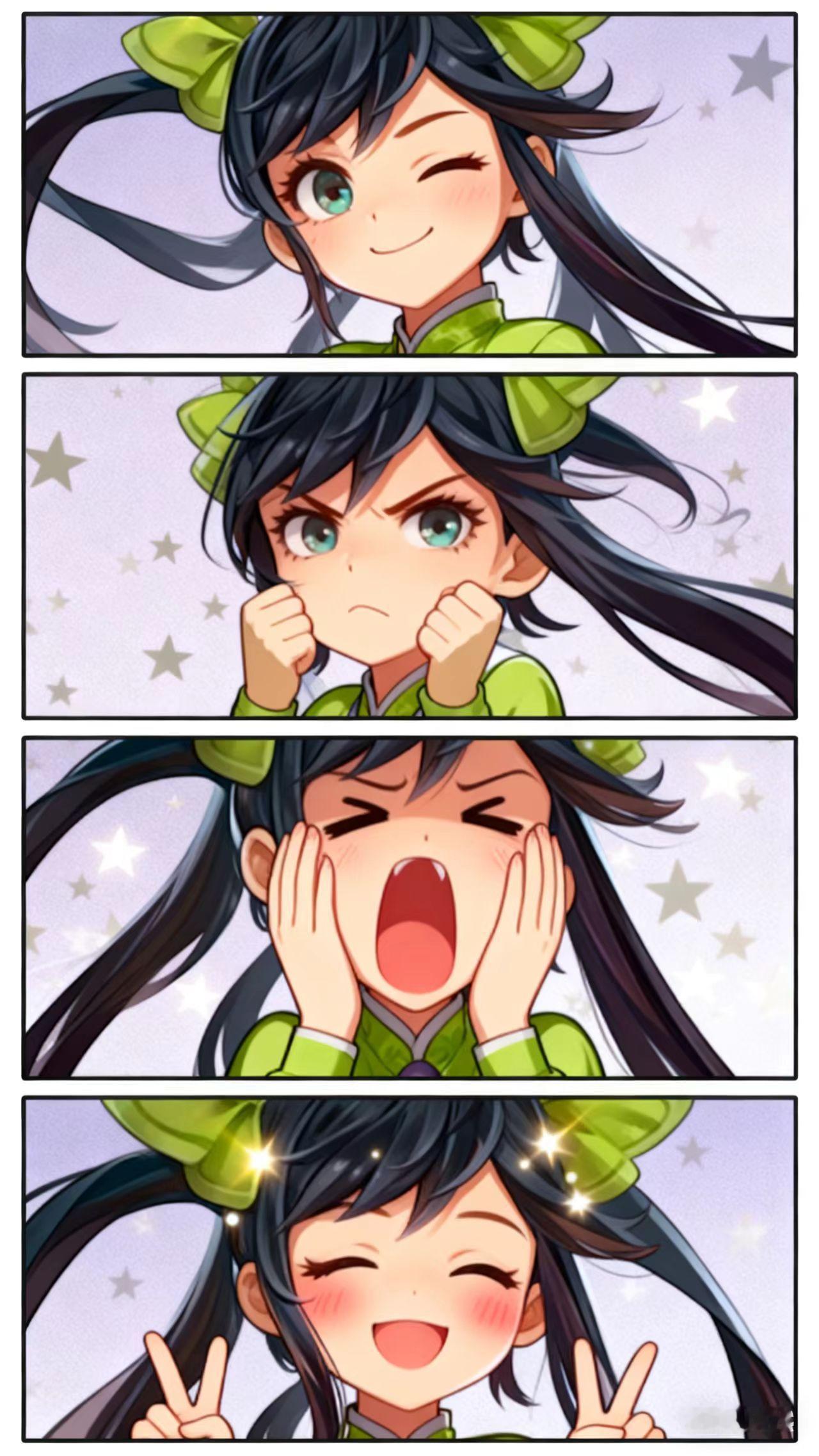 当孙家三兄妹讨论谁的鬼脸最厉害时。。。 