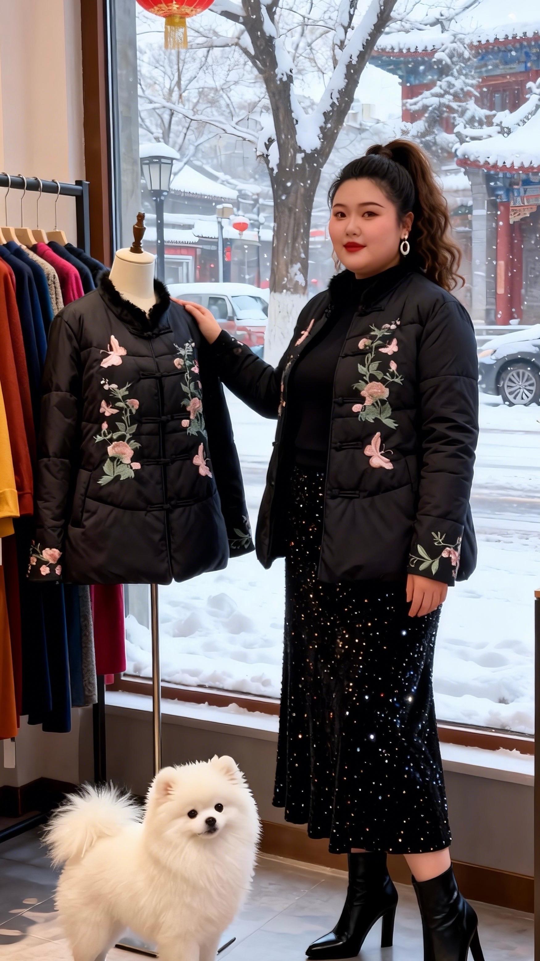 秋冬穿搭 保暖又好看一键入冬穿搭大码女装遮肉显瘦