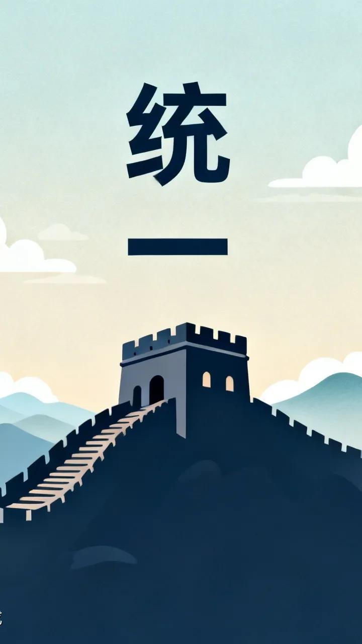 什么是统一！比如秦始皇通过武力平定了六国。“统一”当然包括领土、版图、政治、文化