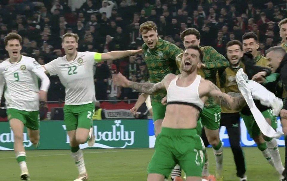 世界杯欧洲区预选赛F组最后一轮，爱尔兰3-2绝杀匈牙利，极限挺进世界杯附加赛。在